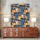 Night Castles (Pattern) by Romina Lutz on GIANT ART - yellow digital painting