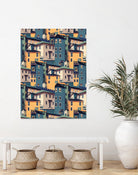Night Castles (Pattern) by Romina Lutz on GIANT ART - yellow digital painting