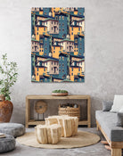 Night Castles (Pattern) by Romina Lutz on GIANT ART - yellow digital painting