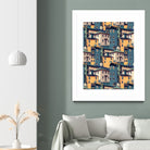 Night Castles (Pattern) by Romina Lutz on GIANT ART - yellow digital painting