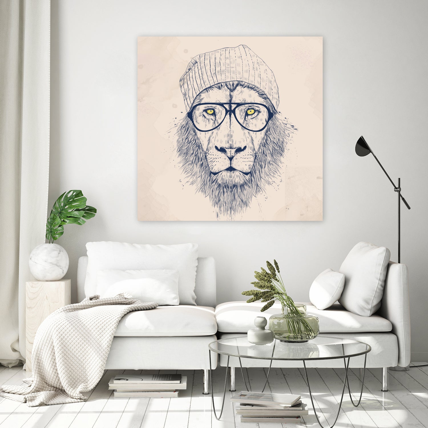 Cool lion by Solti Balázs on GIANT ART - brown digital painting