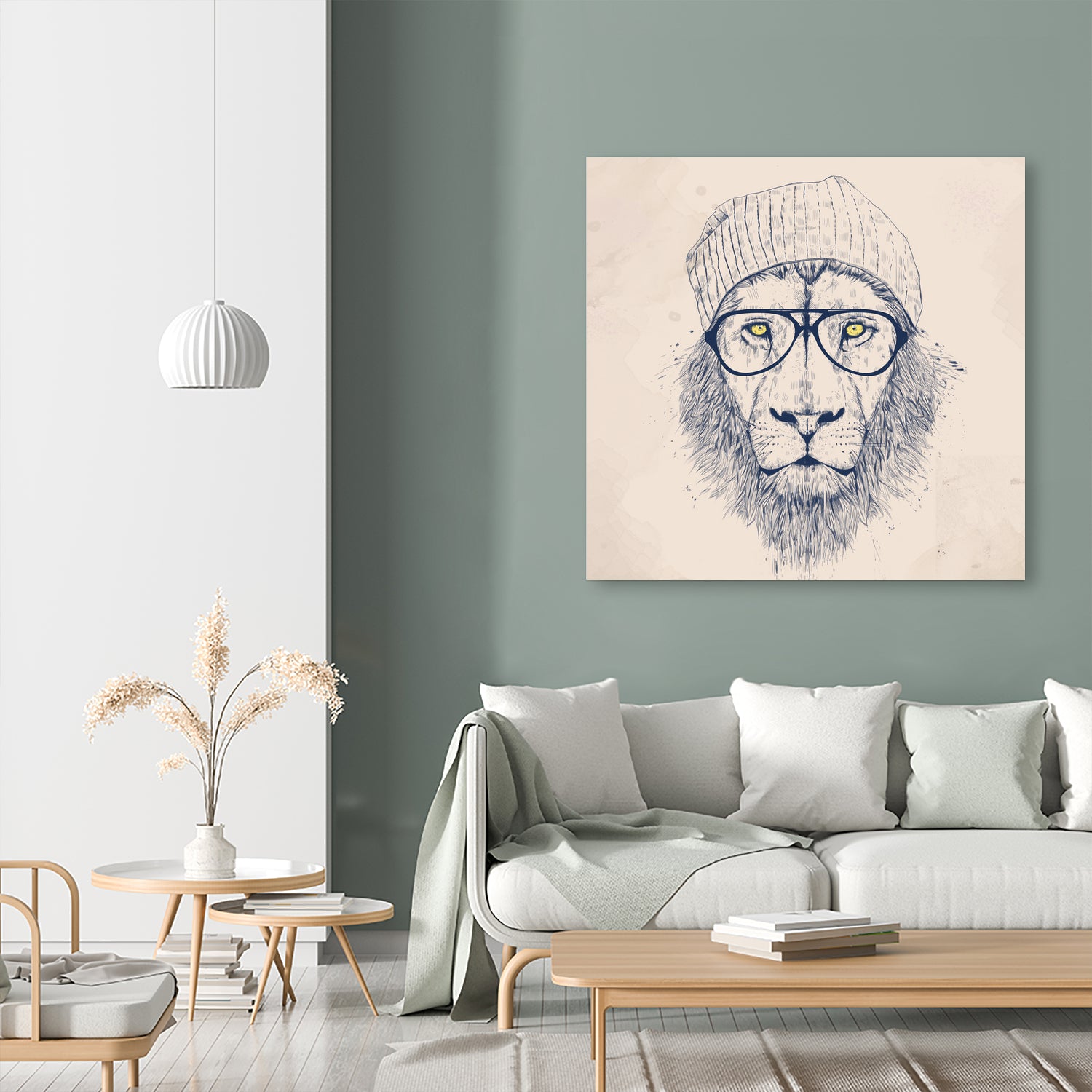 Cool lion by Solti Balázs on GIANT ART - brown digital painting
