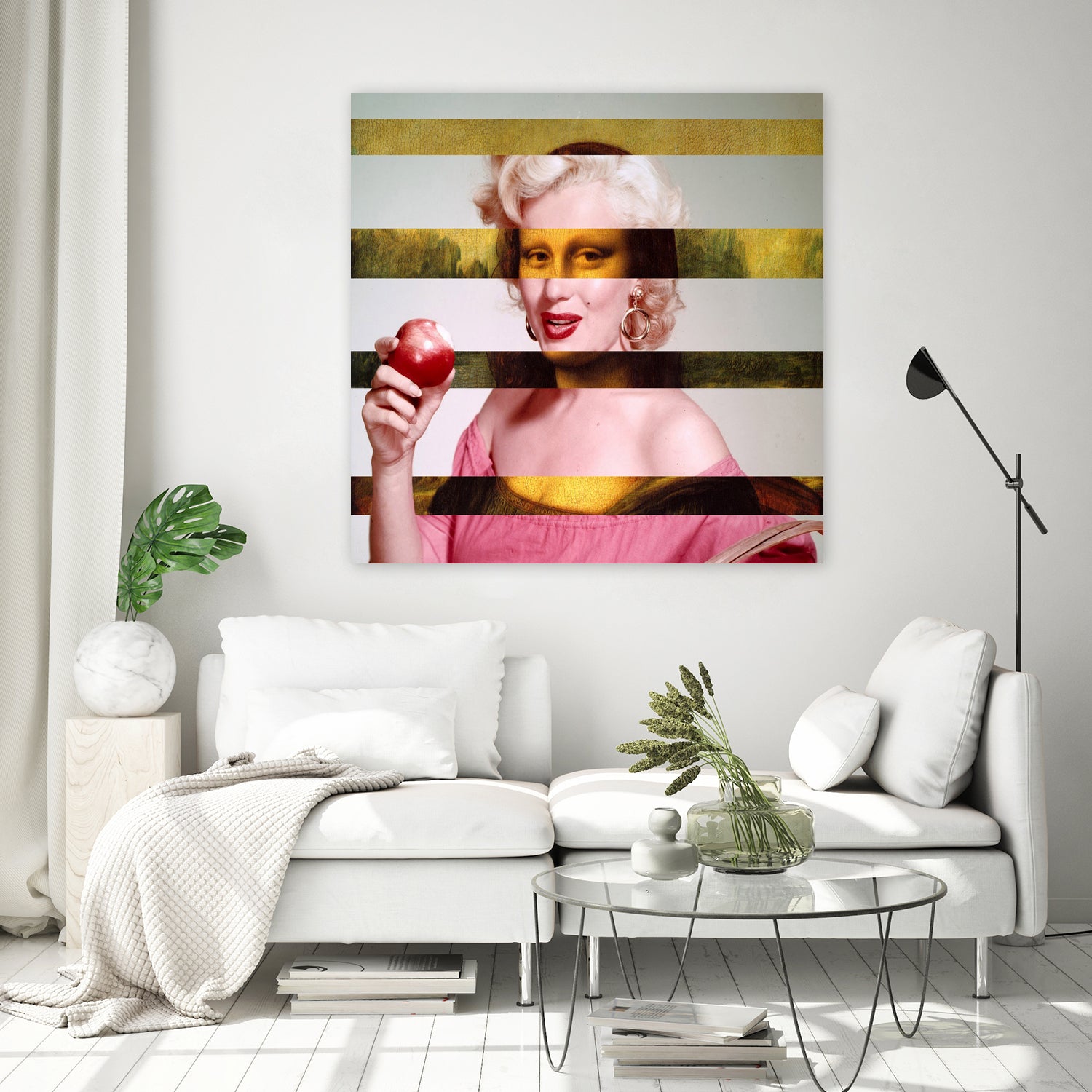 Leonardo's Gioconda + Marylin Monroe by Luigi Tarini on GIANT ART - white photo manipulation