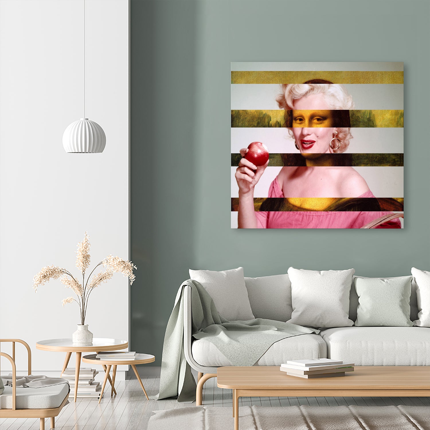 Leonardo's Gioconda + Marylin Monroe by Luigi Tarini on GIANT ART - white photo manipulation