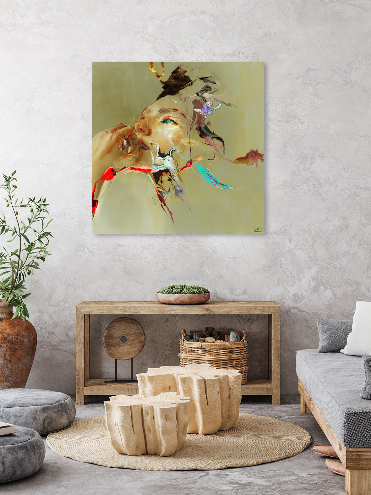 Waiting by Archan Nair on GIANT ART - brown digital painting