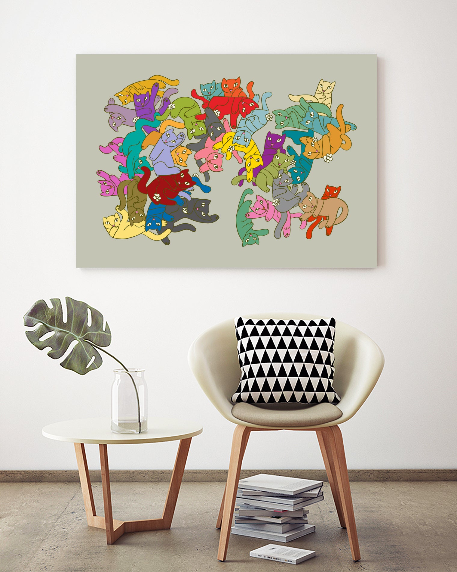 When the Dog's Away by Wendy Walters on GIANT ART - red digital painting