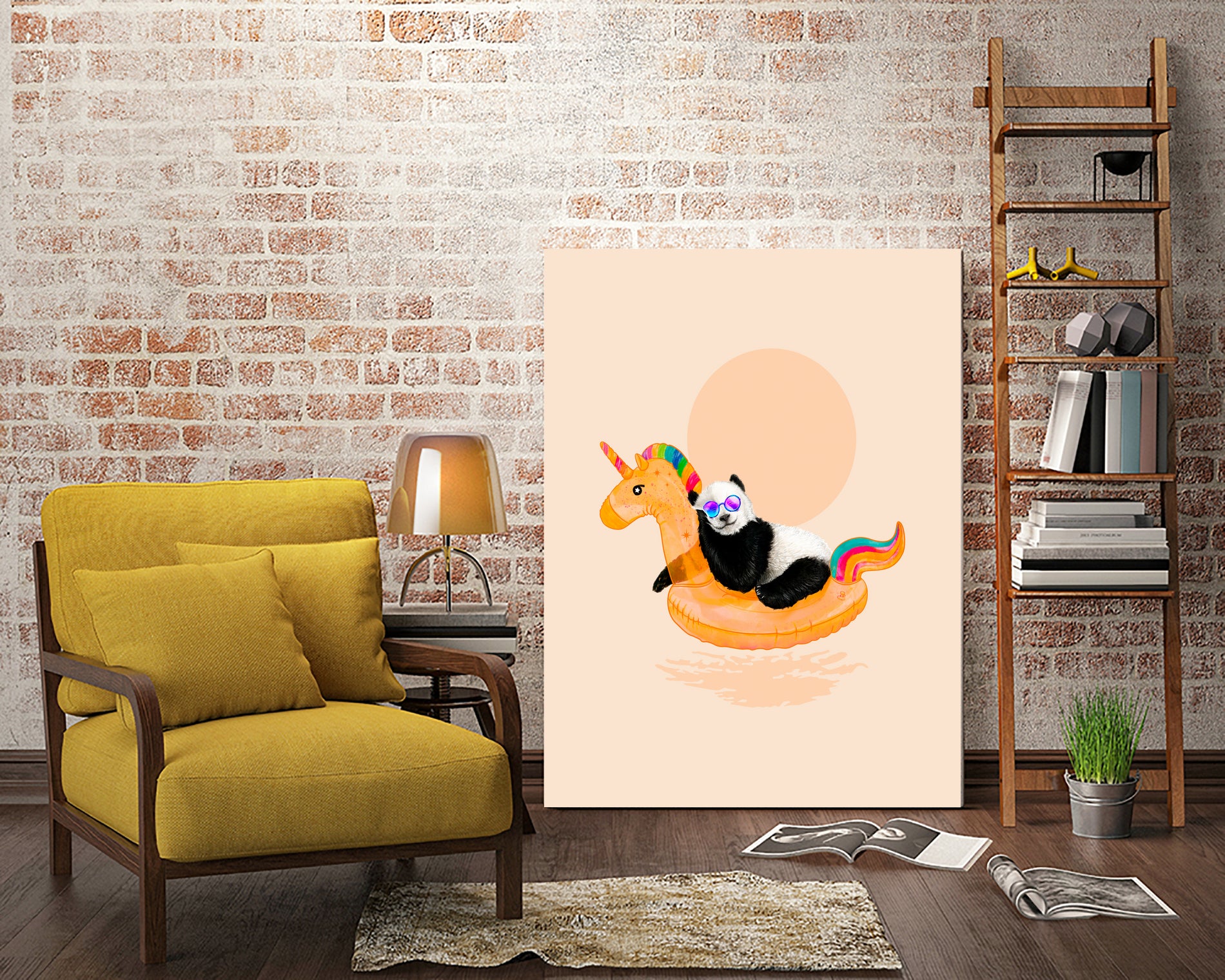 Chillin, Unicorn Panda by 38 Sunsets on GIANT ART - black character design