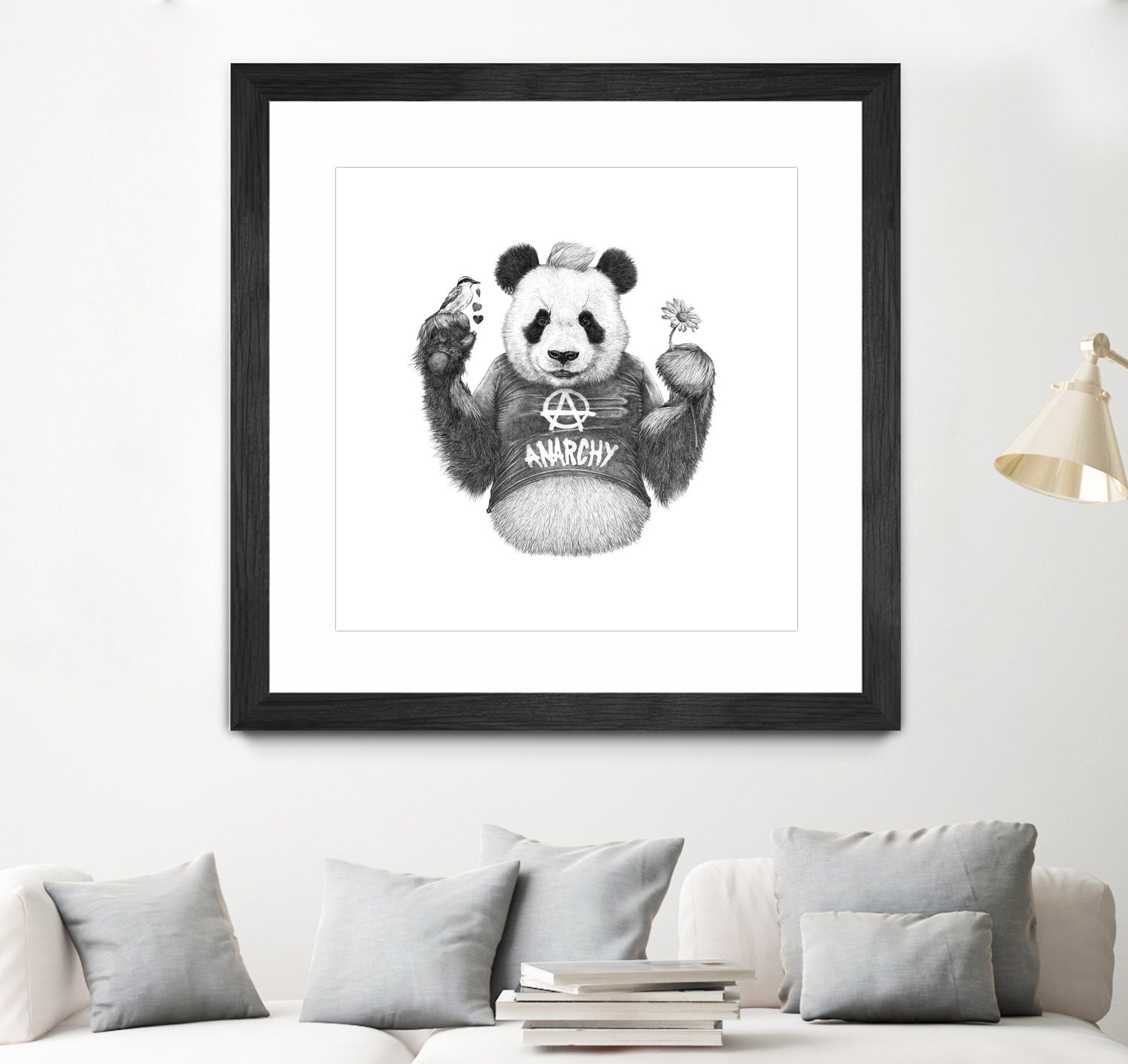 Punk Panda by Ronny Petrus Johannes Kools on GIANT ART - black character design