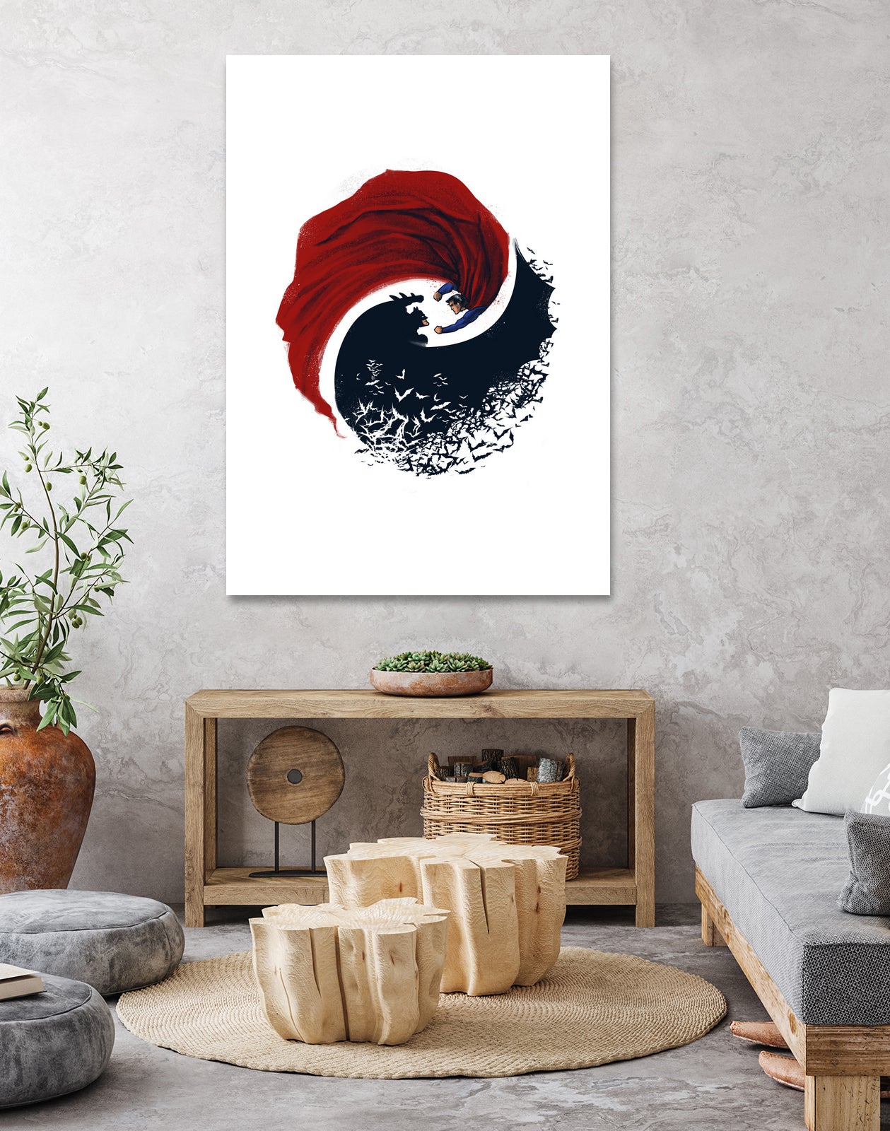 Day vs Knight by Vincent Trinidad on GIANT ART - white digital painting