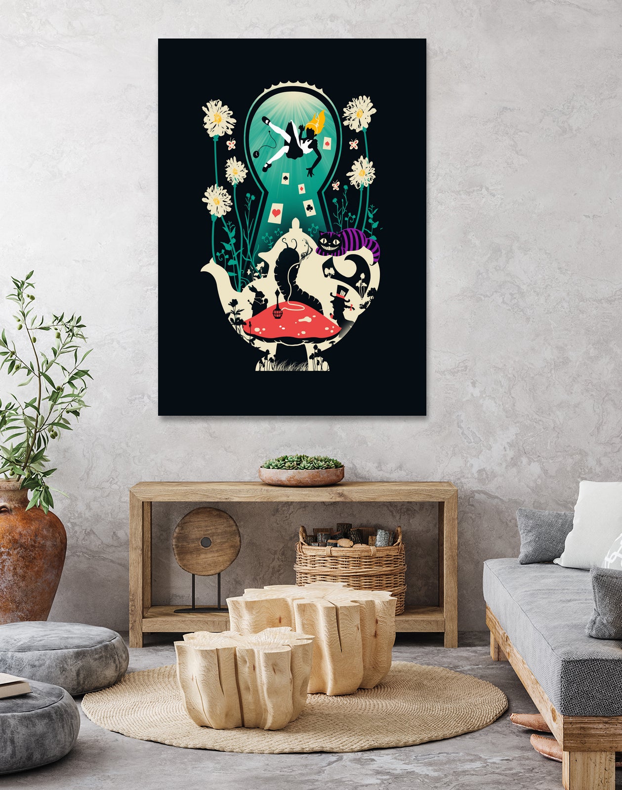 Alice's Tea Party by Vincent Trinidad on GIANT ART - black digital painting