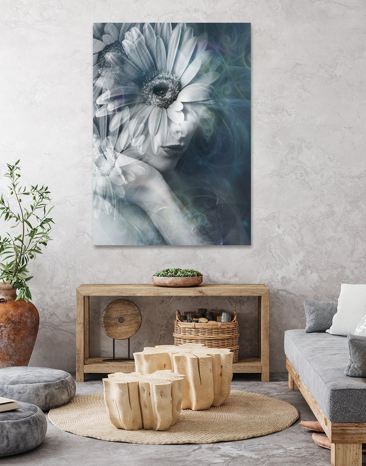 Flower power by Tania Amrein on GIANT ART - gray photo manipulation