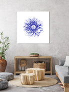 Ballpoint Blue Dahlia by Ronny Petrus Johannes Kools on GIANT ART - blue digital drawing
