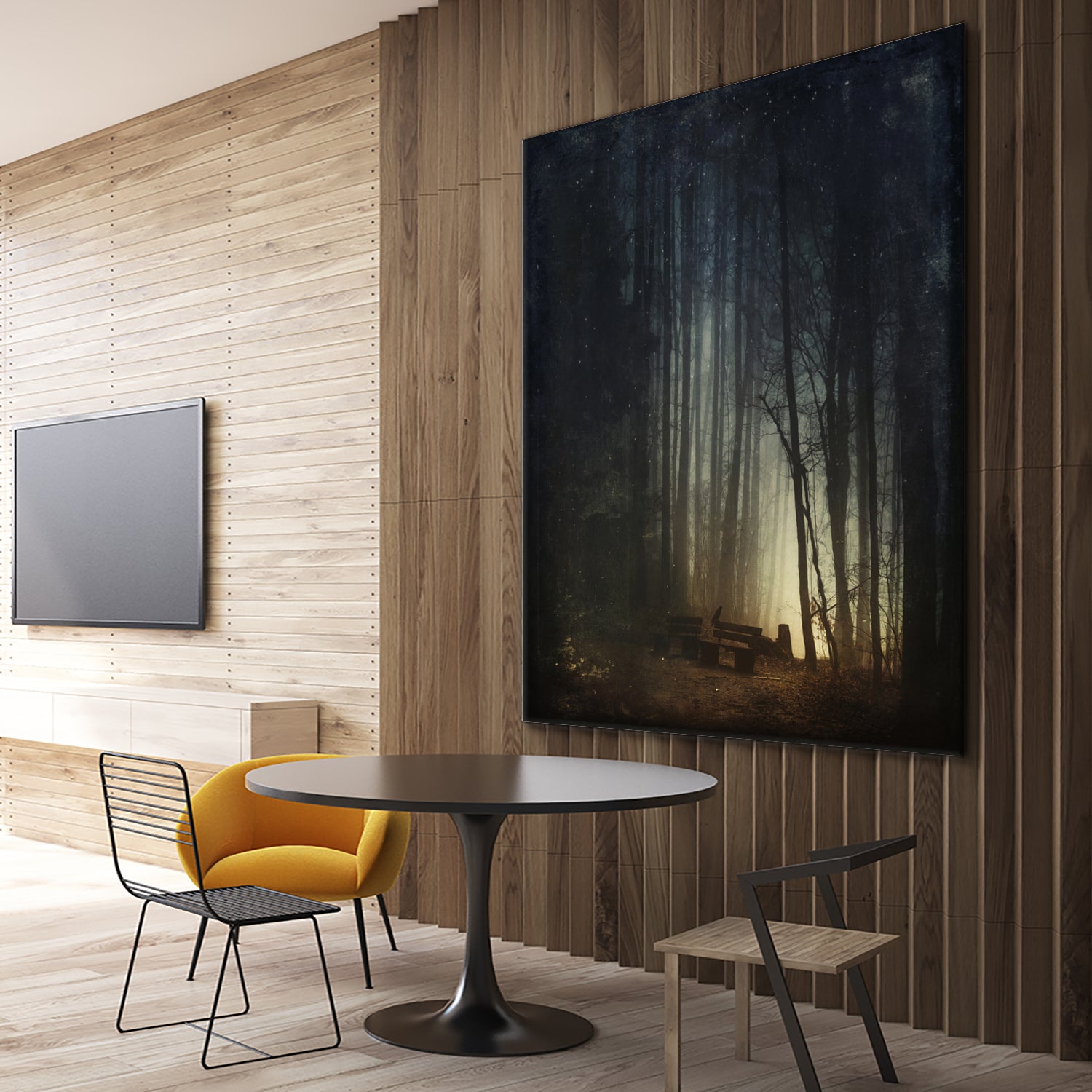 end of night by Dirk Wüstenhagen on GIANT ART - blue photo illustration