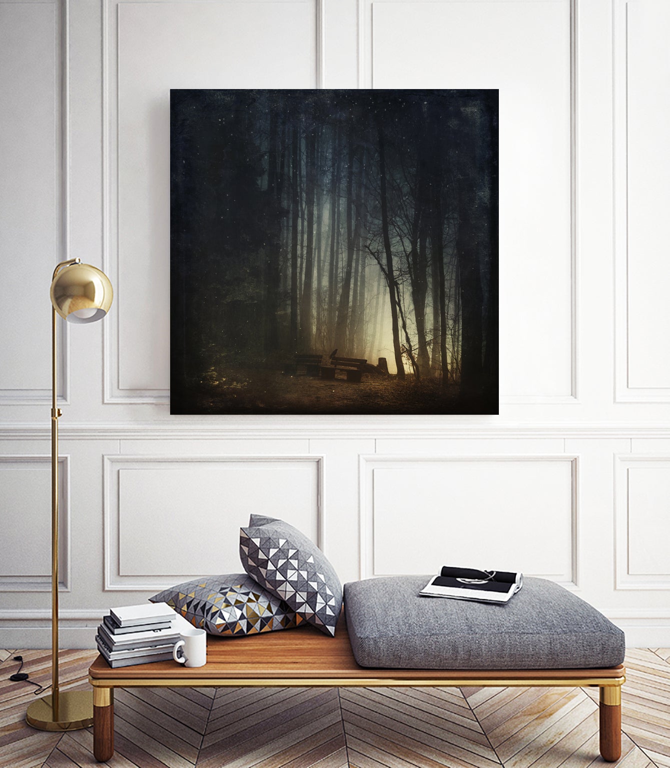 end of night by Dirk Wüstenhagen on GIANT ART - blue photo illustration