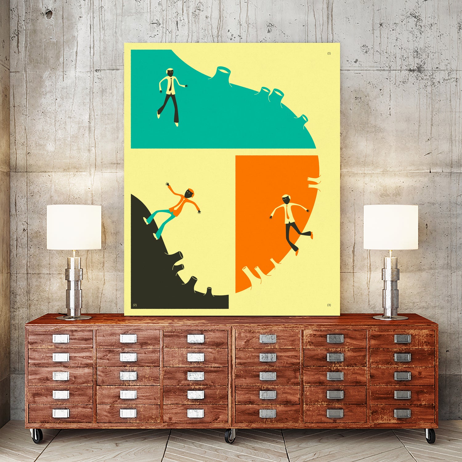 Walking Around by Jazzberry Blue on GIANT ART - orange vector illustration