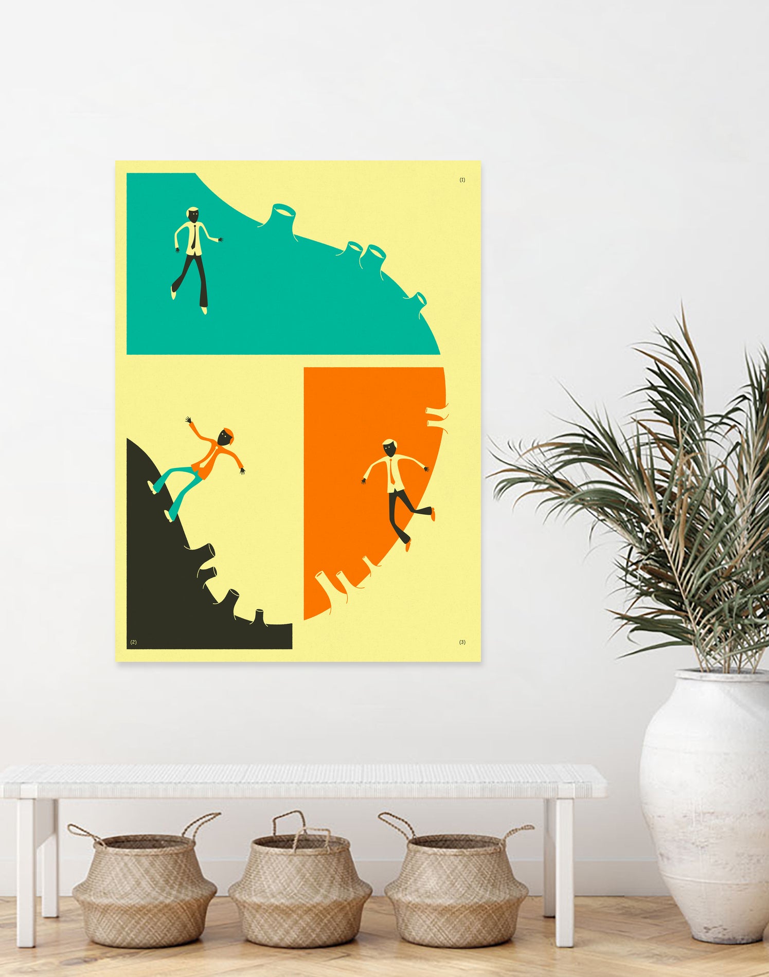 Walking Around by Jazzberry Blue on GIANT ART - orange vector illustration