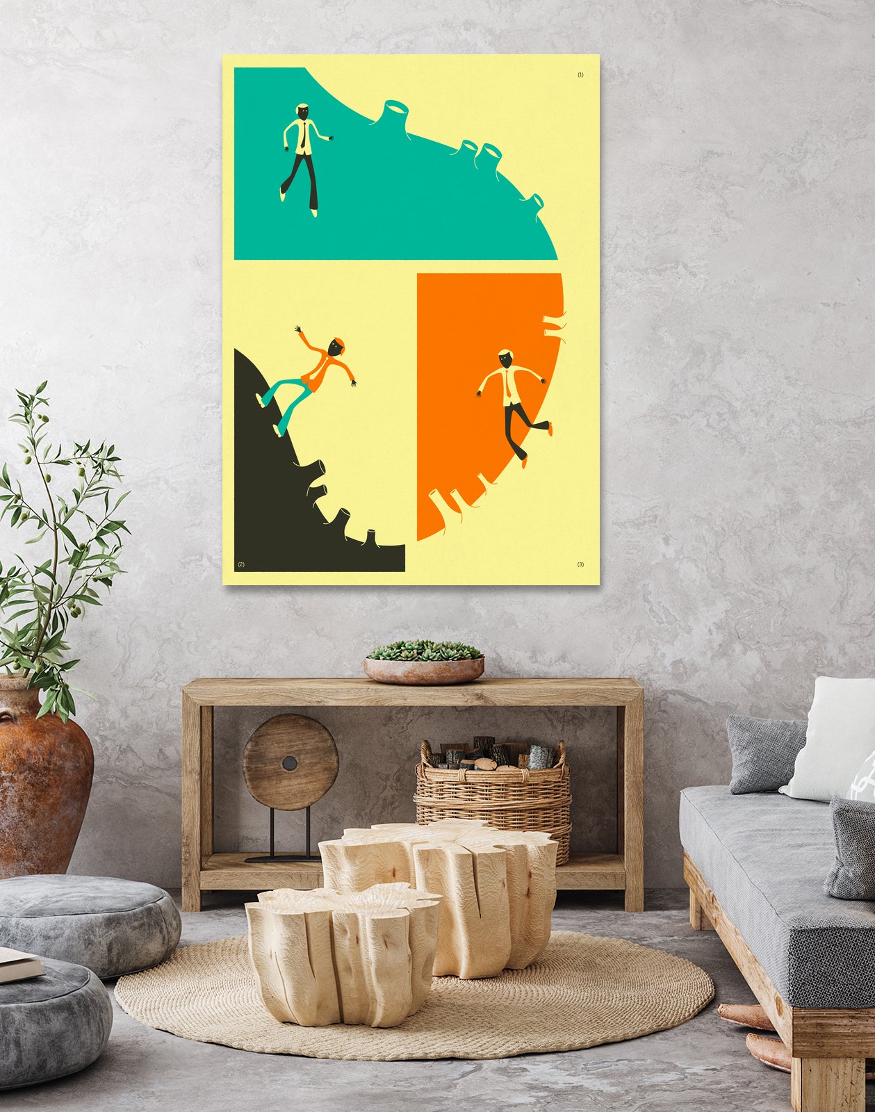 Walking Around by Jazzberry Blue on GIANT ART - orange vector illustration