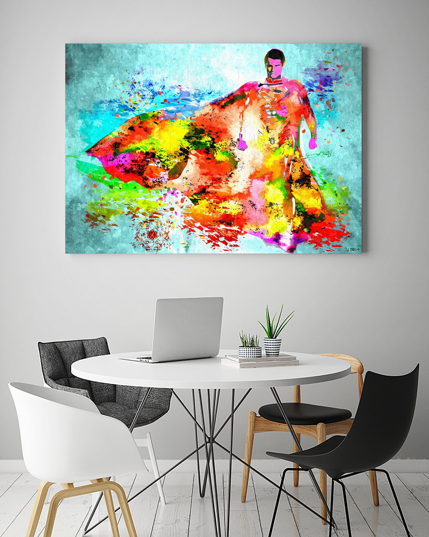 Superman Grunge by Daniel Janda on GIANT ART - orange digital painting