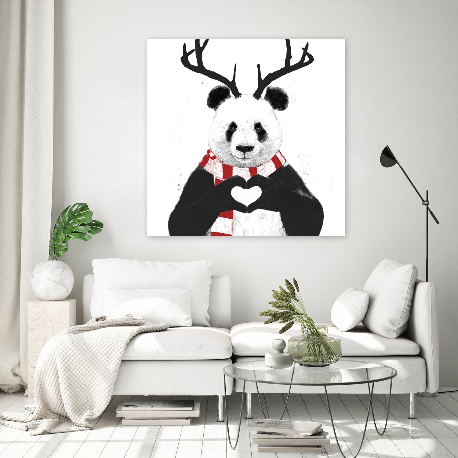 Xmas panda by Solti Balázs on GIANT ART - white digital drawing