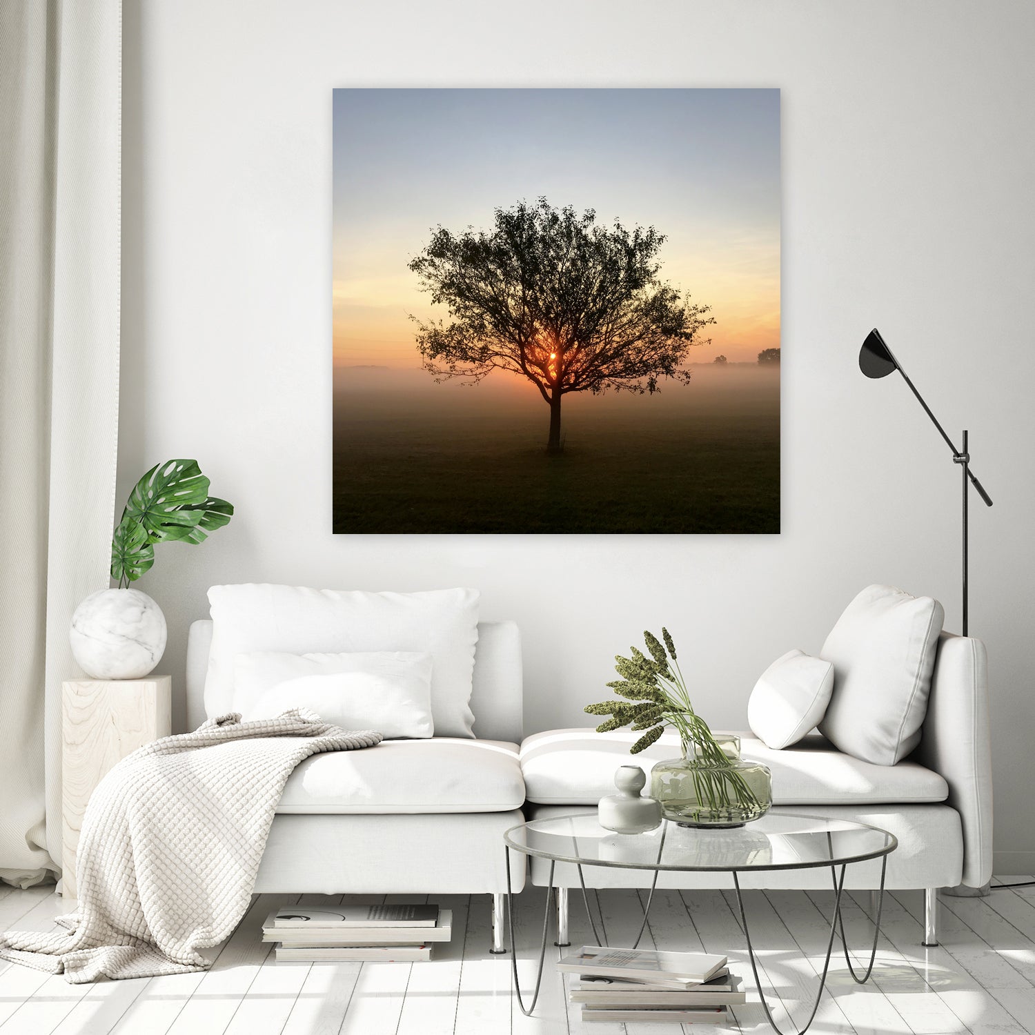 Tree at Sunrise Sunrise by Brian Sooy on GIANT ART - orange photo illustration