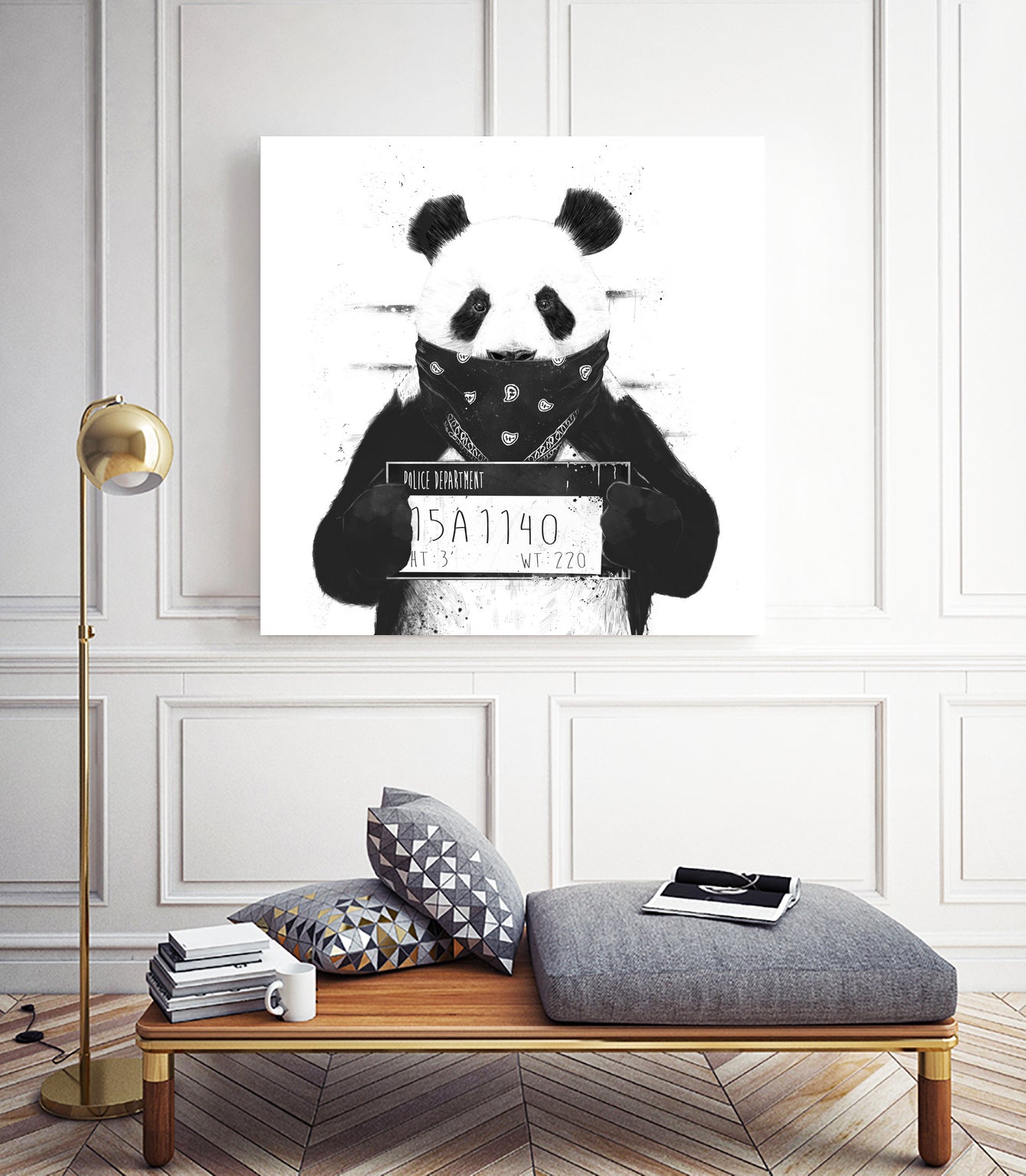 Bad panda by Solti Balázs on GIANT ART - white digital drawing
