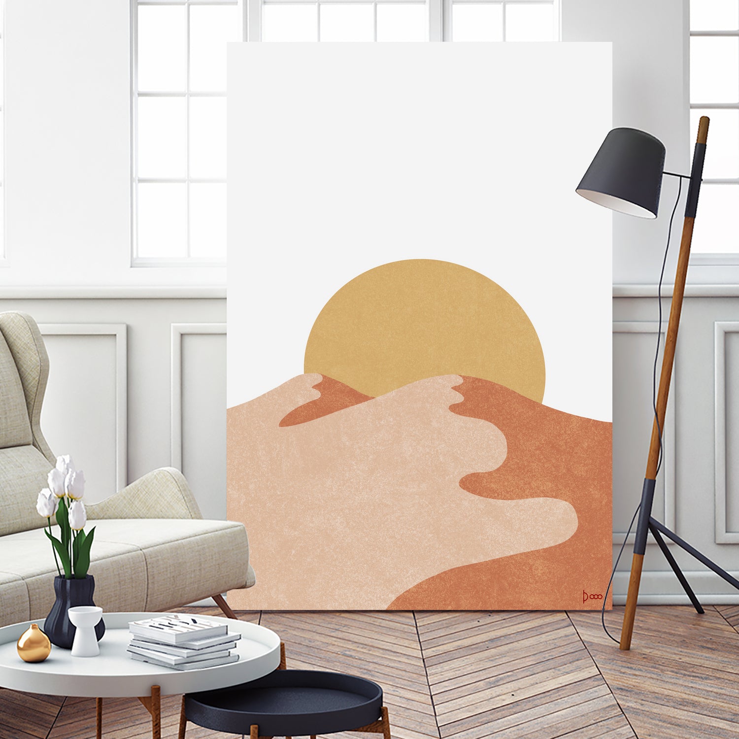 Desert Moutains IV by Digital Canvas on GIANT ART - orange digital