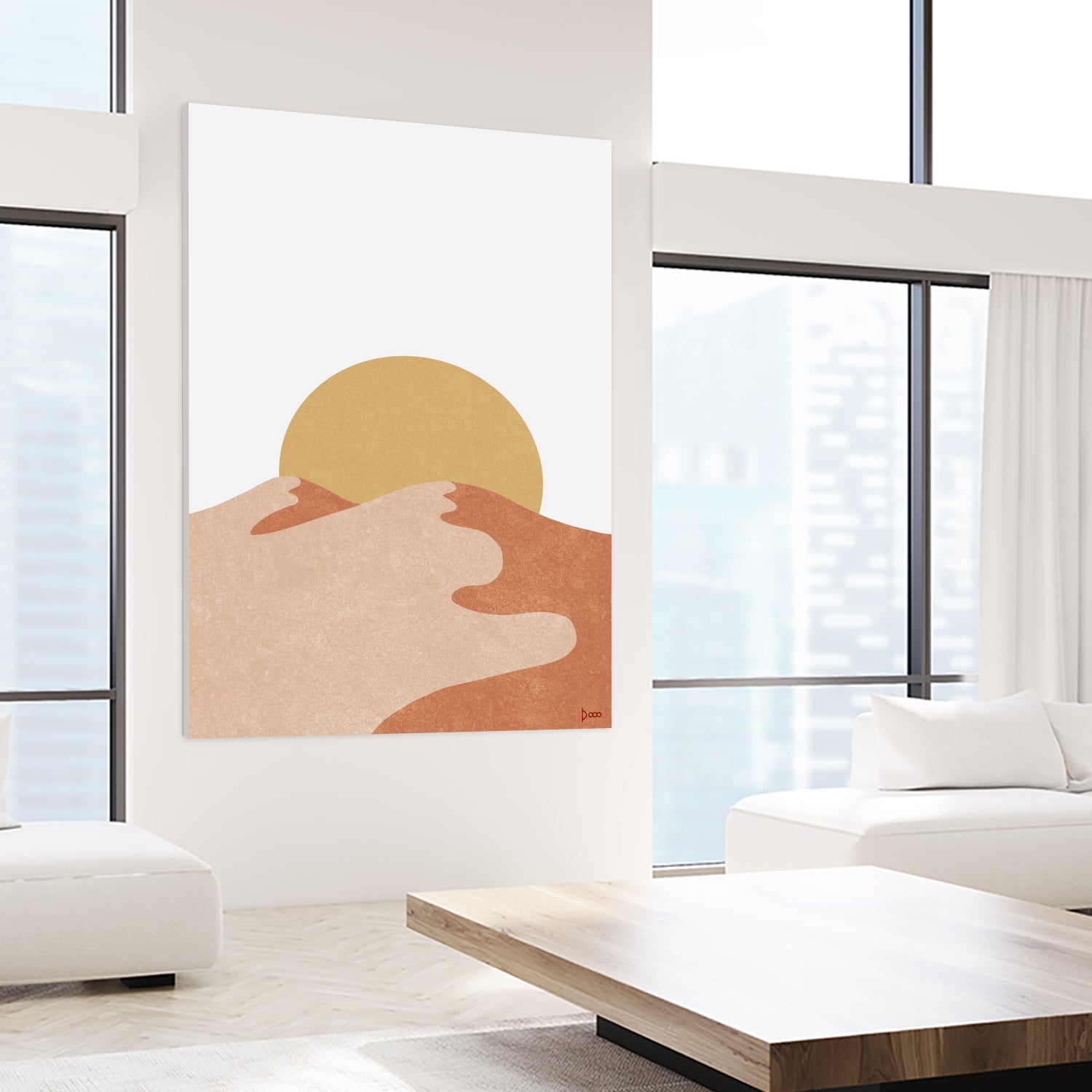 Desert Moutains IV by Digital Canvas on GIANT ART - orange digital