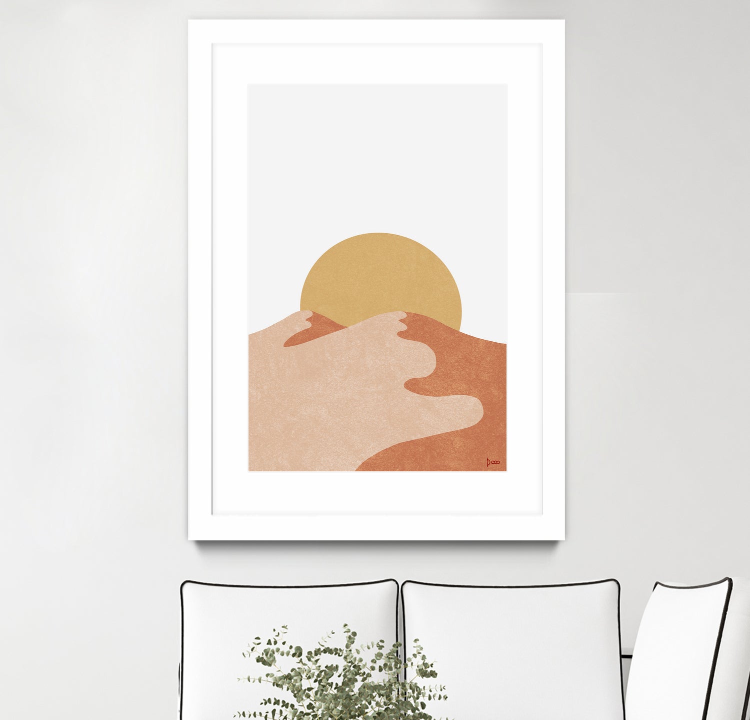 Desert Moutains IV by Digital Canvas on GIANT ART - orange digital