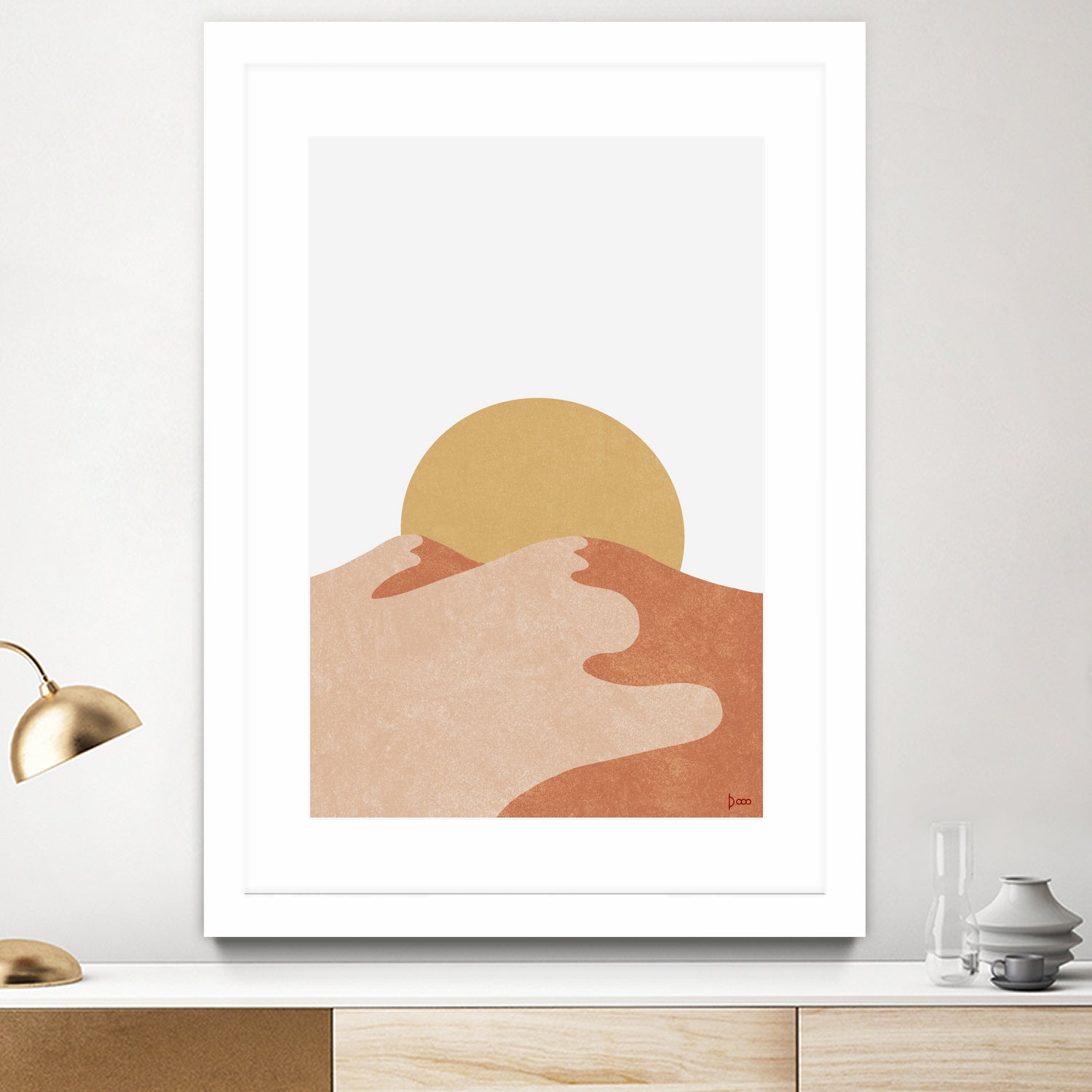 Desert Moutains IV by Digital Canvas on GIANT ART - orange digital