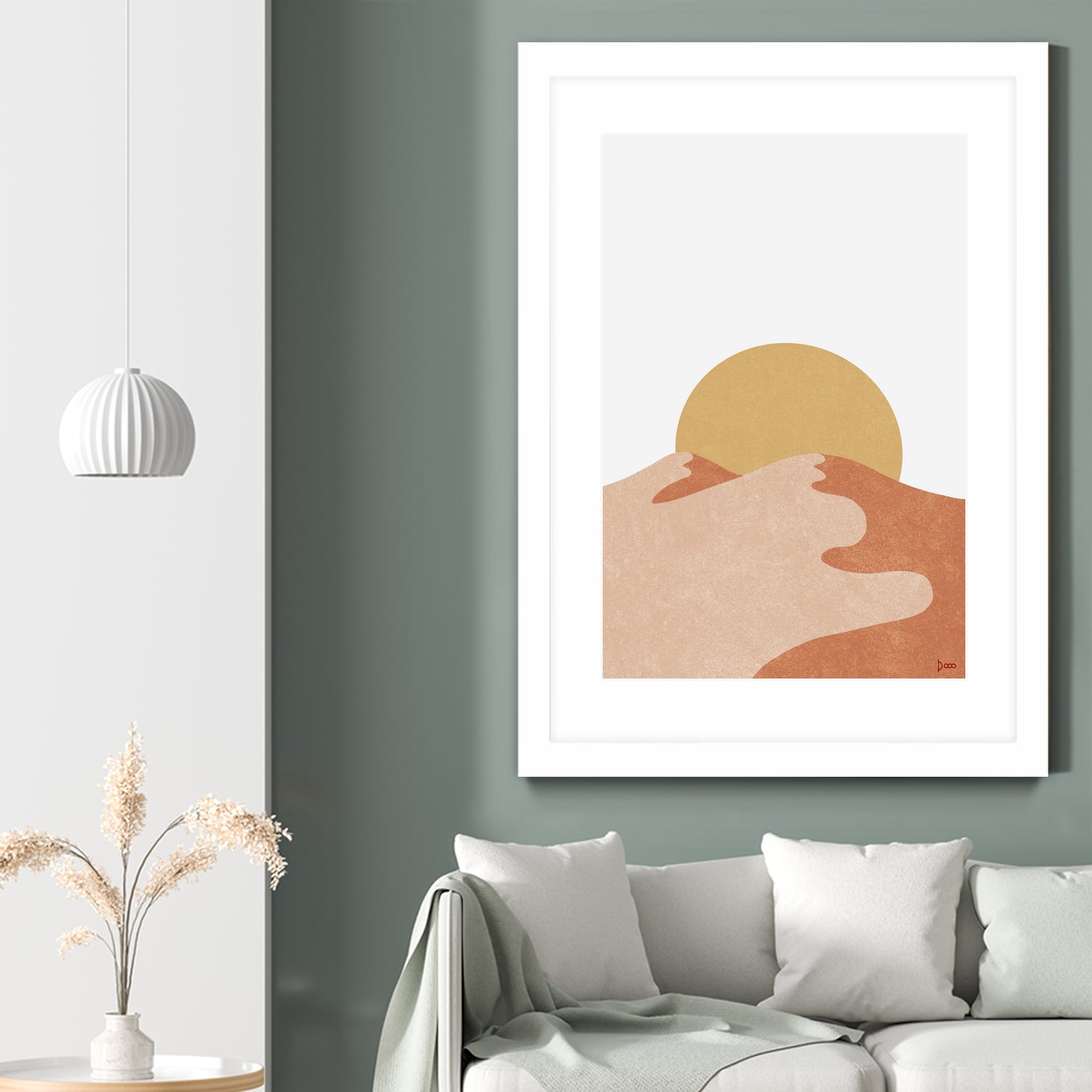 Desert Moutains IV by Digital Canvas on GIANT ART - orange digital