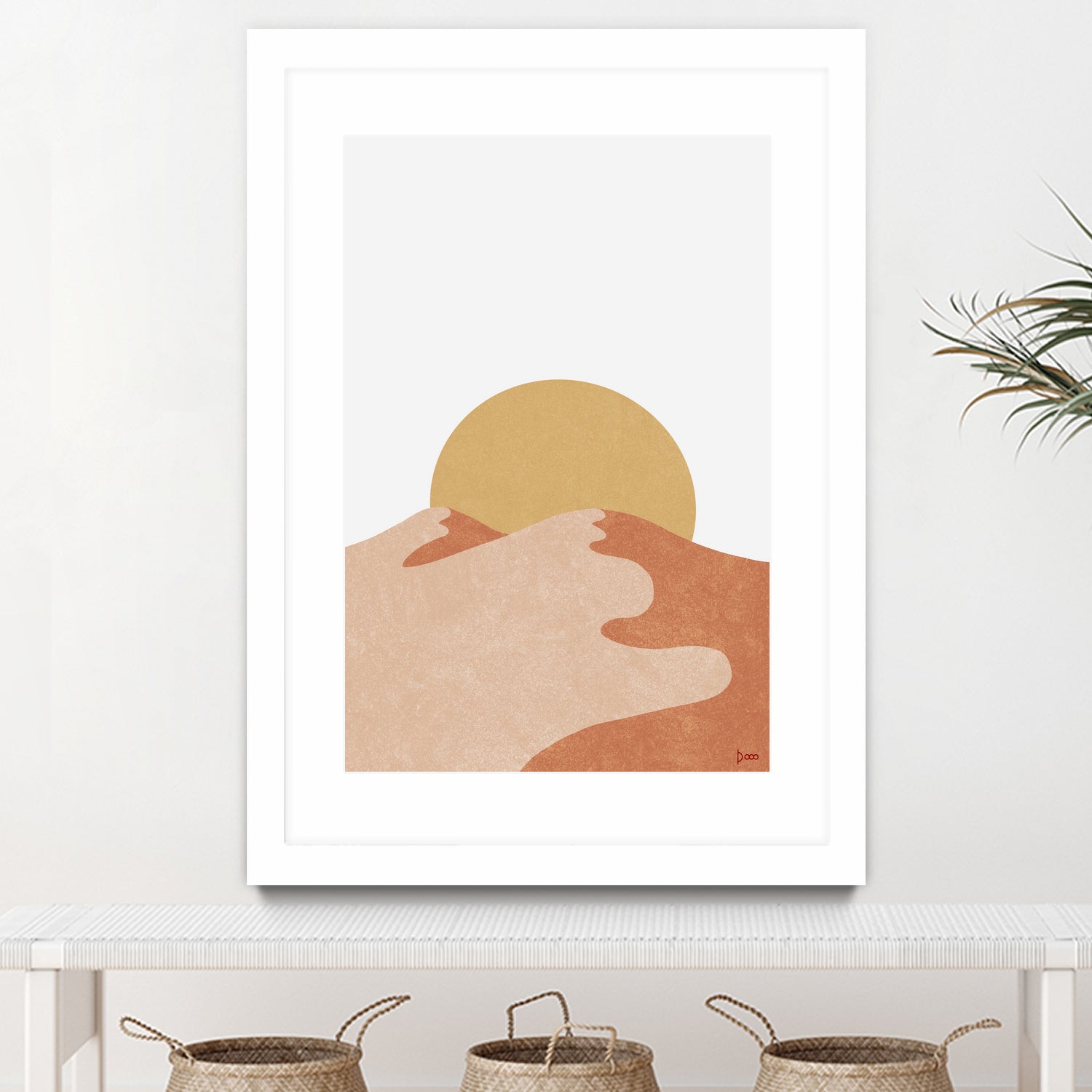 Desert Moutains IV by Digital Canvas on GIANT ART - orange digital