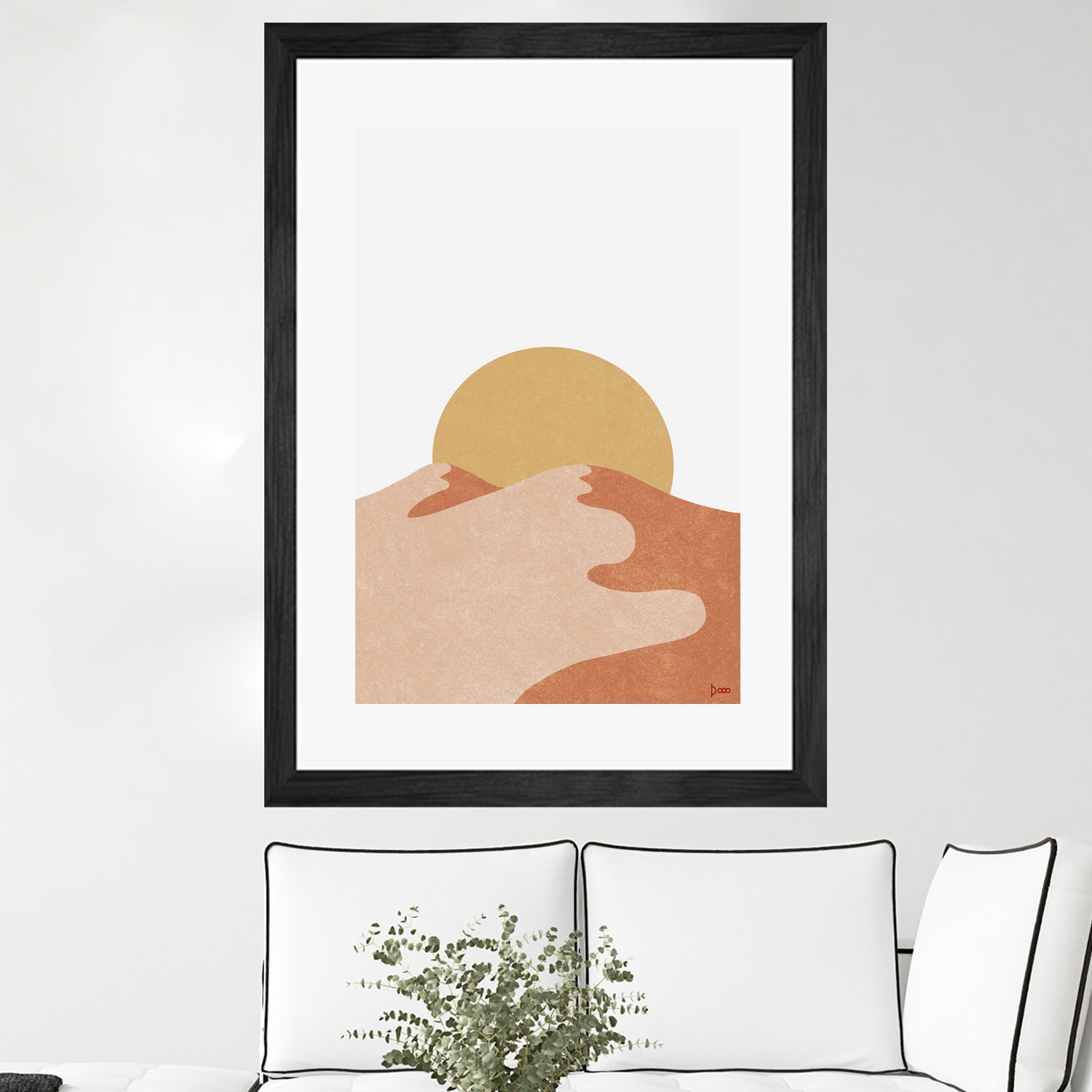 Desert Moutains IV by Digital Canvas on GIANT ART - orange digital