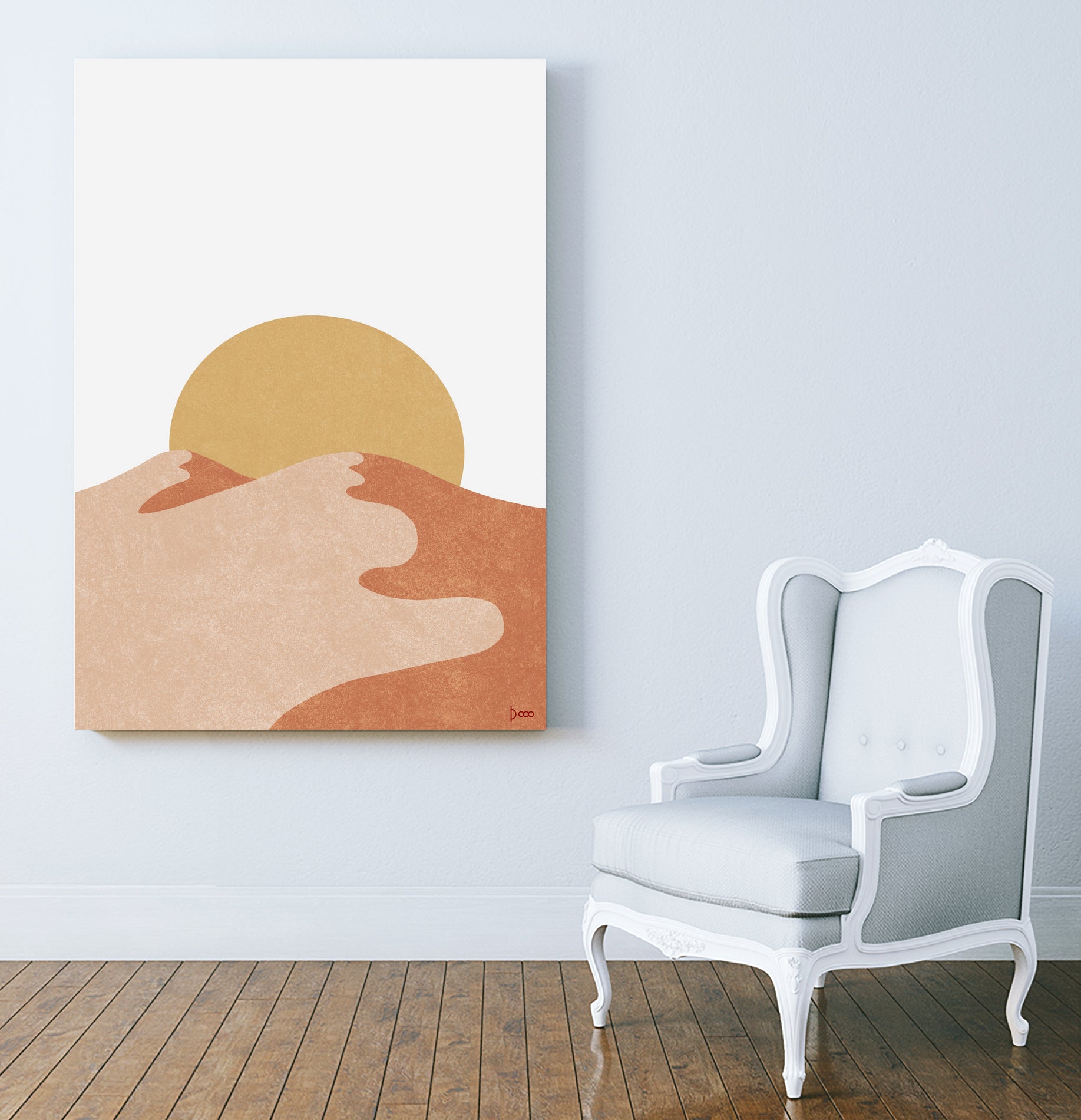 Desert Moutains IV by Digital Canvas on GIANT ART - orange digital