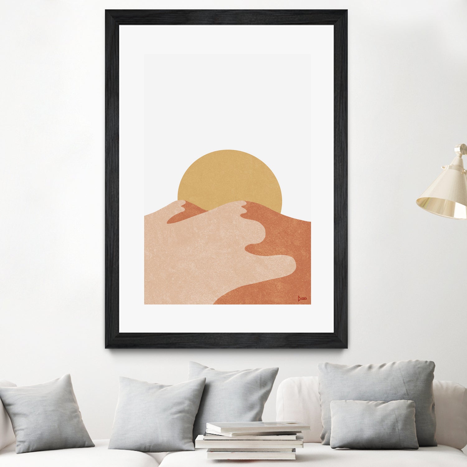 Desert Moutains IV by Digital Canvas on GIANT ART - orange digital