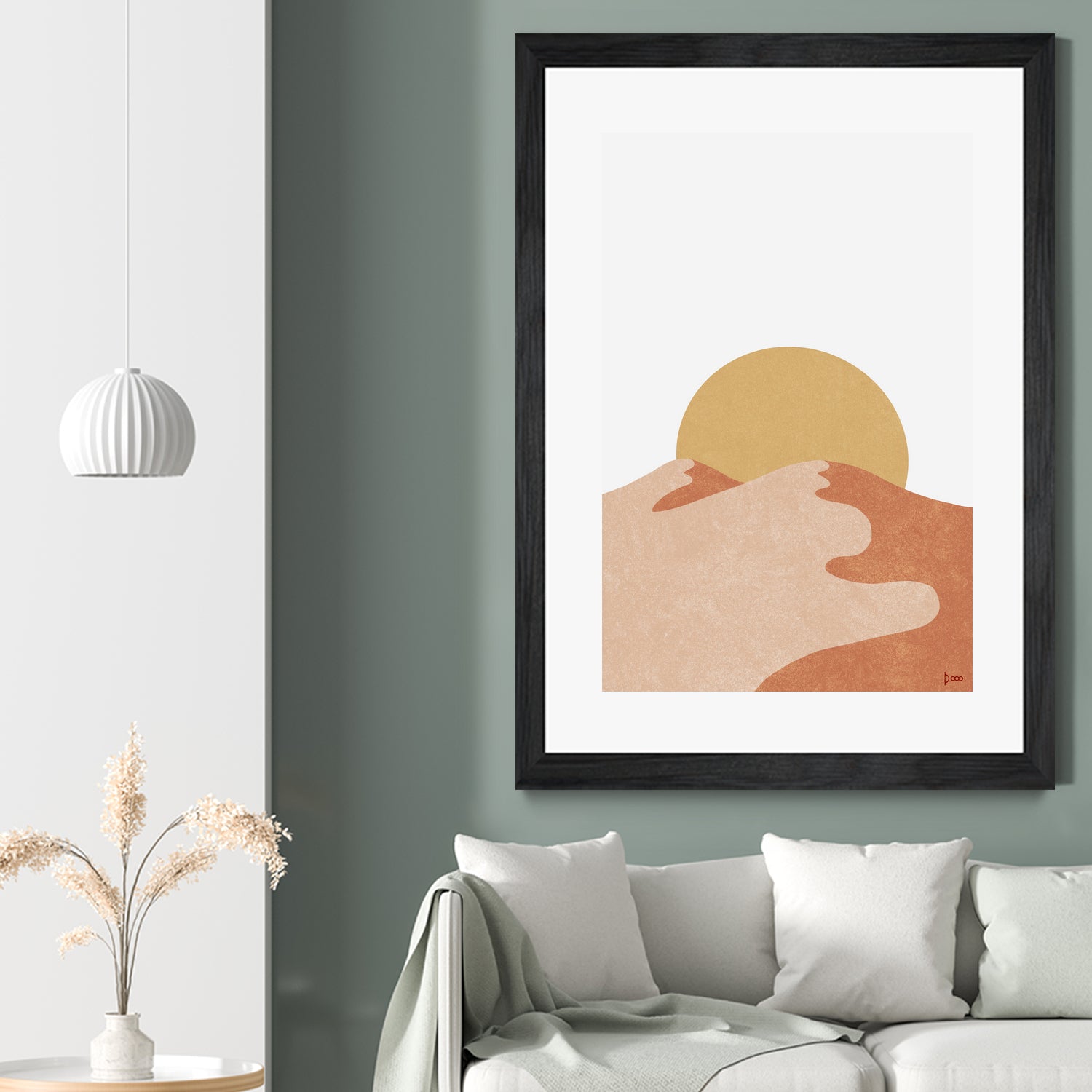 Desert Moutains IV by Digital Canvas on GIANT ART - orange digital