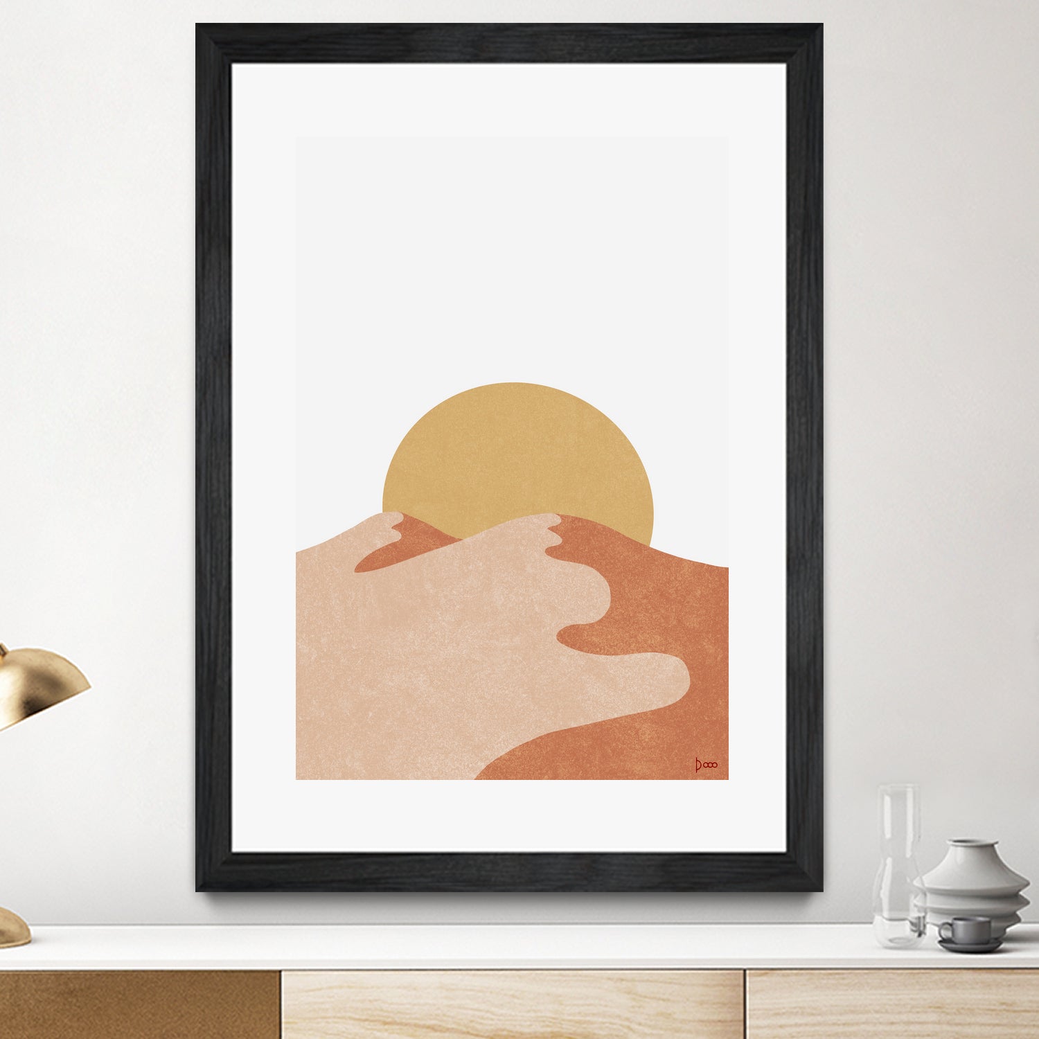 Desert Moutains IV by Digital Canvas on GIANT ART - orange digital