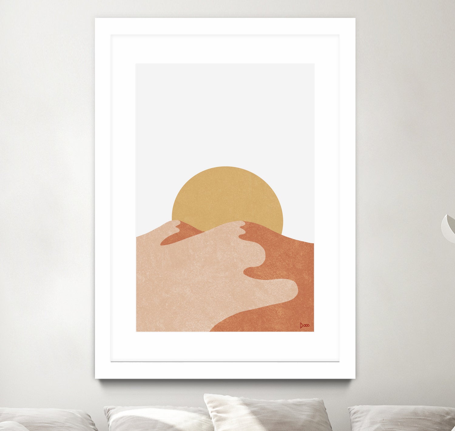 Desert Moutains IV by Digital Canvas on GIANT ART - orange digital