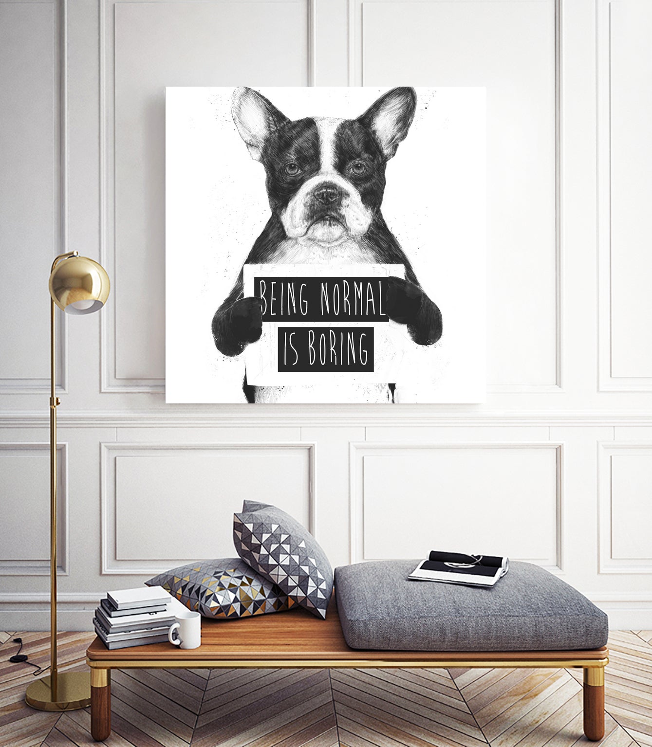 Being normal is boring by Solti Balázs on GIANT ART - white digital drawing