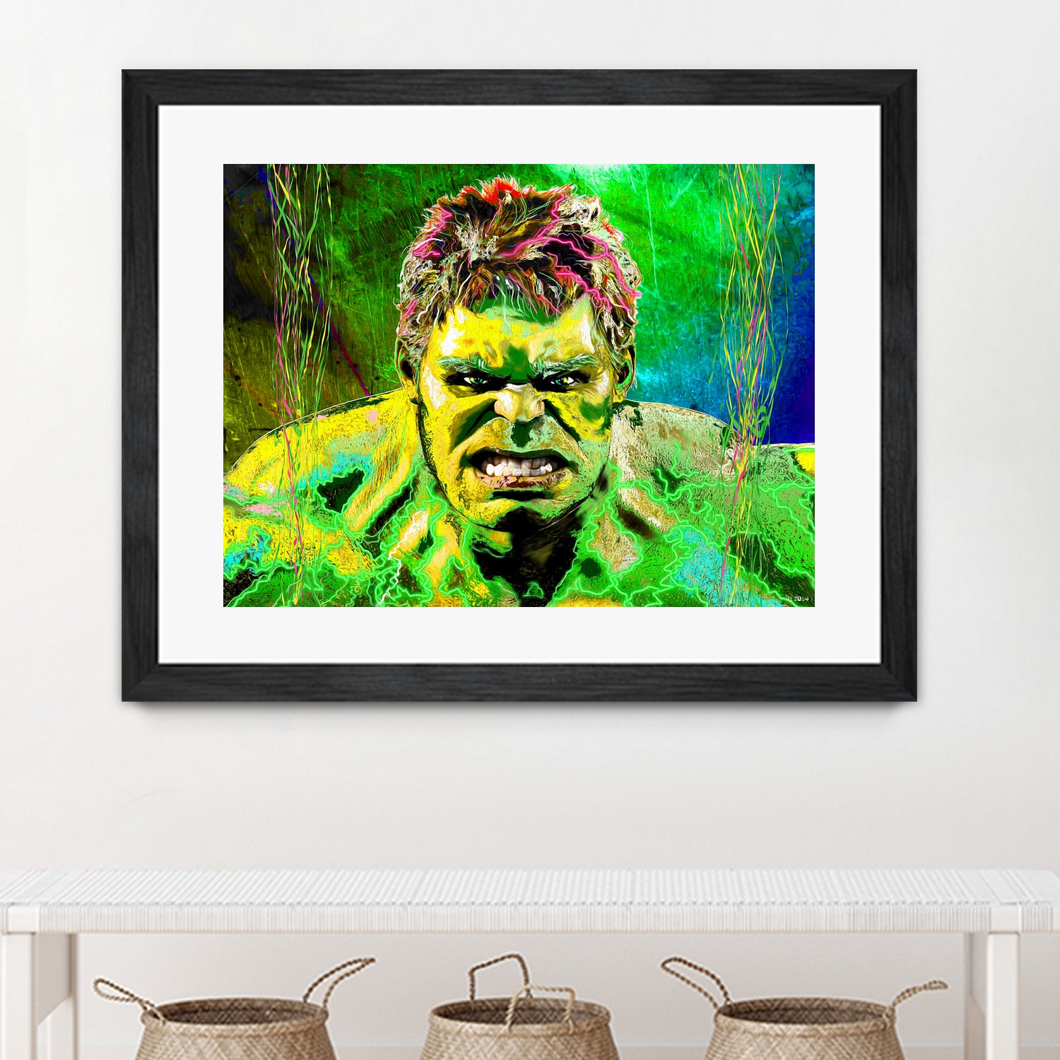 The Incredible Hulk by Daniel Janda on GIANT ART - fuchsia digital painting