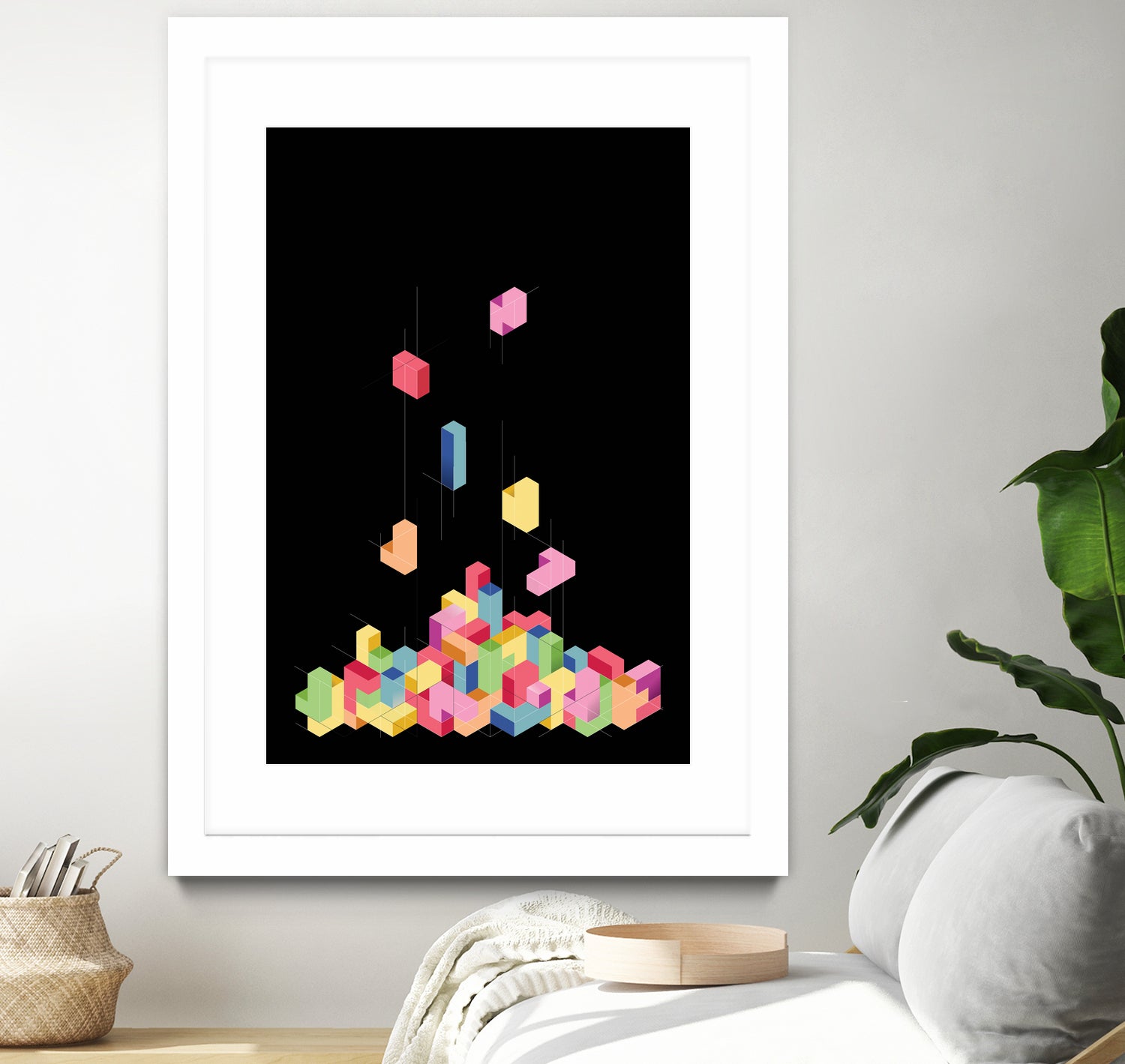 Tetrisometric by Julien Missaire on GIANT ART - black vector illustration