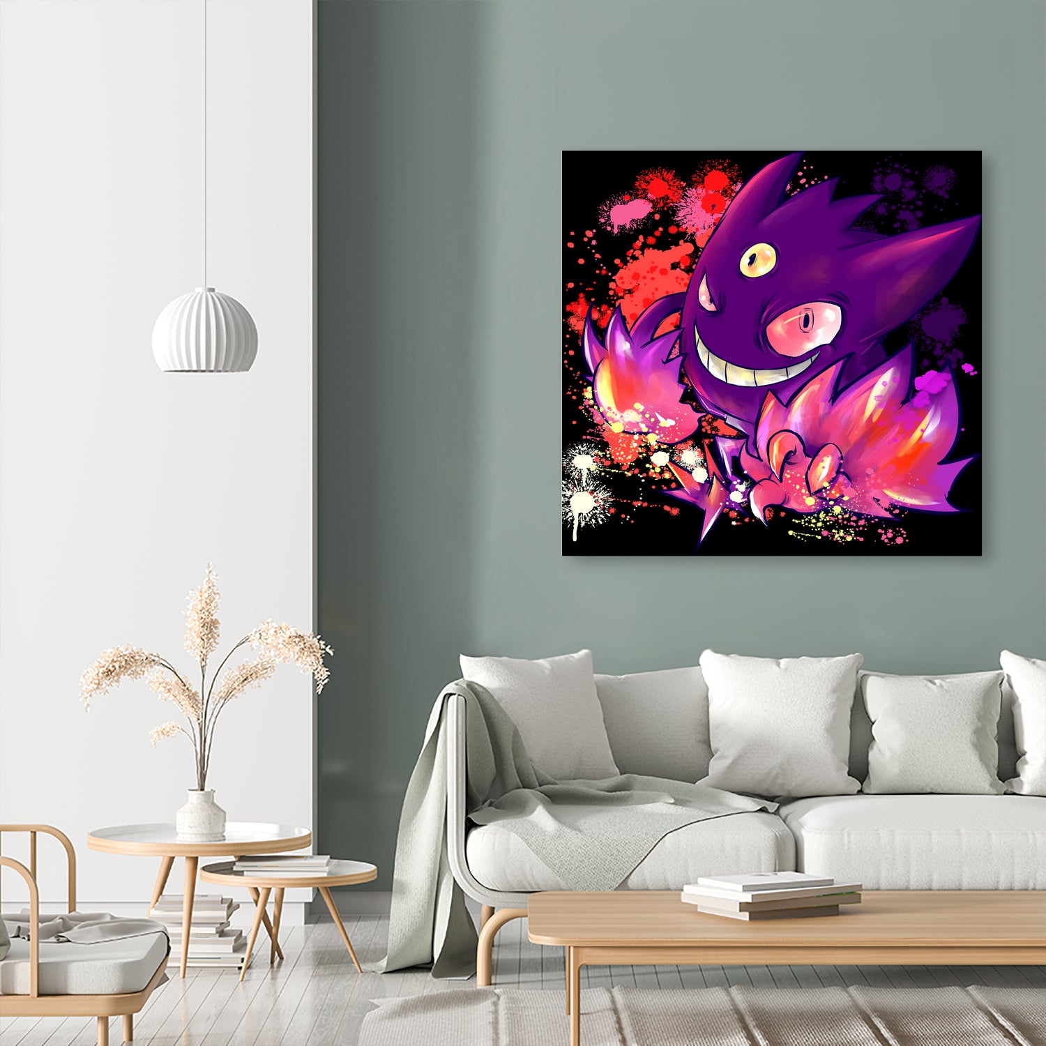 Mega Gengar by Victoria Fernández Bravo on GIANT ART - fuchsia digital drawing