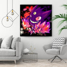 Mega Gengar by Victoria Fernández Bravo on GIANT ART - fuchsia digital drawing