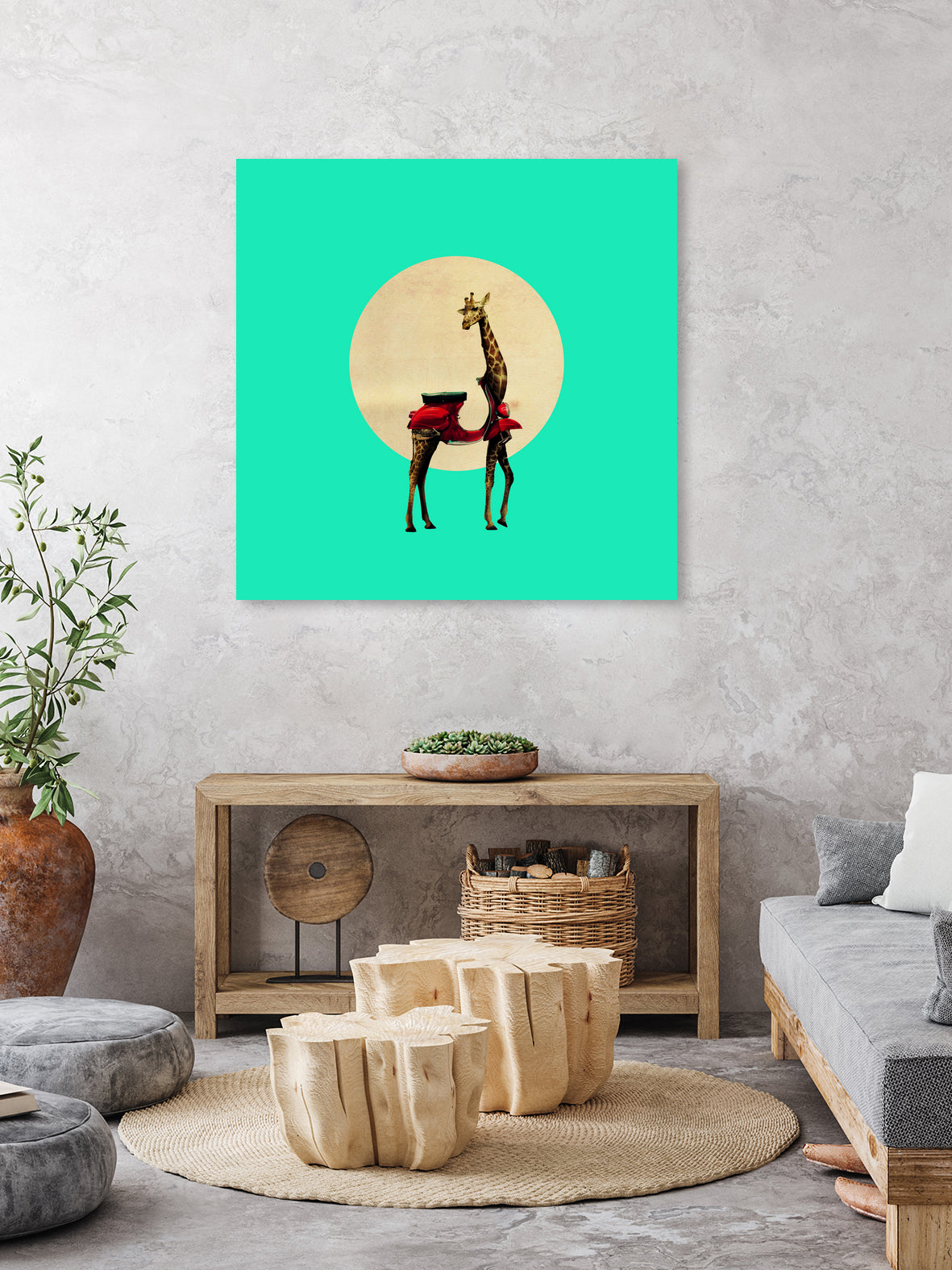 Giraffe by Ali Gulec on GIANT ART - white photo manipulation