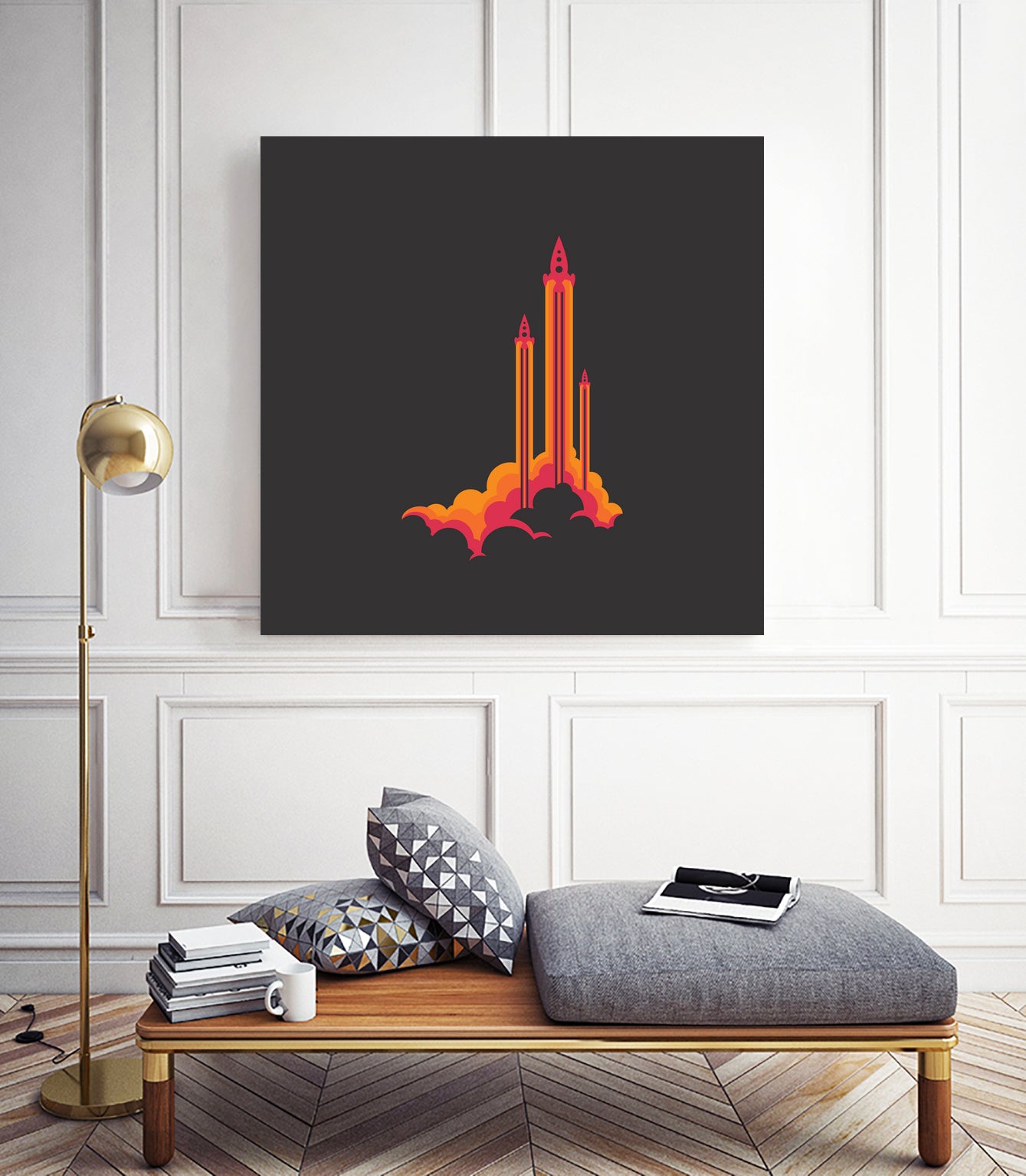 Liftoff! by Wayne Minnis on GIANT ART - orange digital drawing