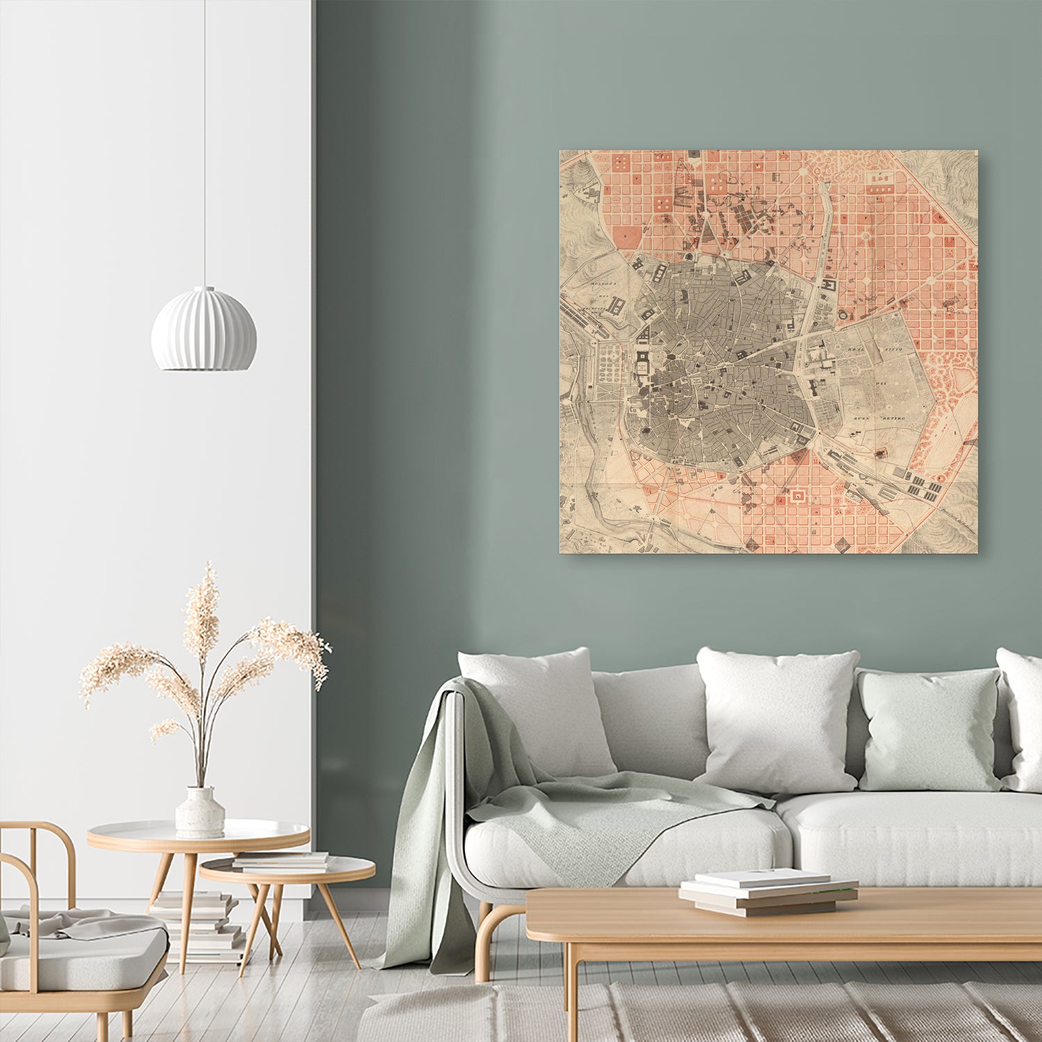 Vintage Map of Madrid Spain (1861) by Adam Shaw on GIANT ART - white photo illustration