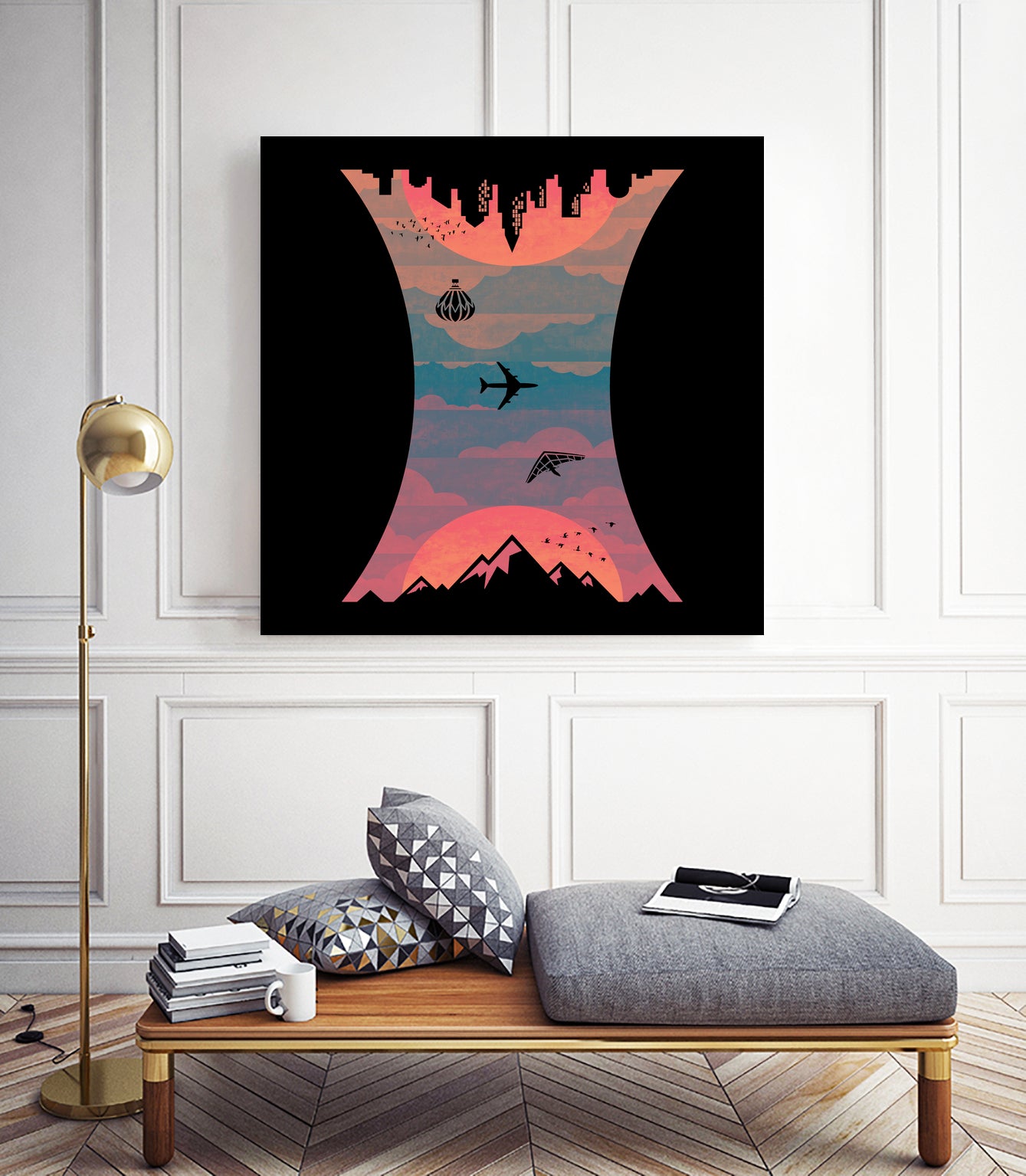 Sunrise / Sunset by Wayne Minnis on GIANT ART - blue digital drawing