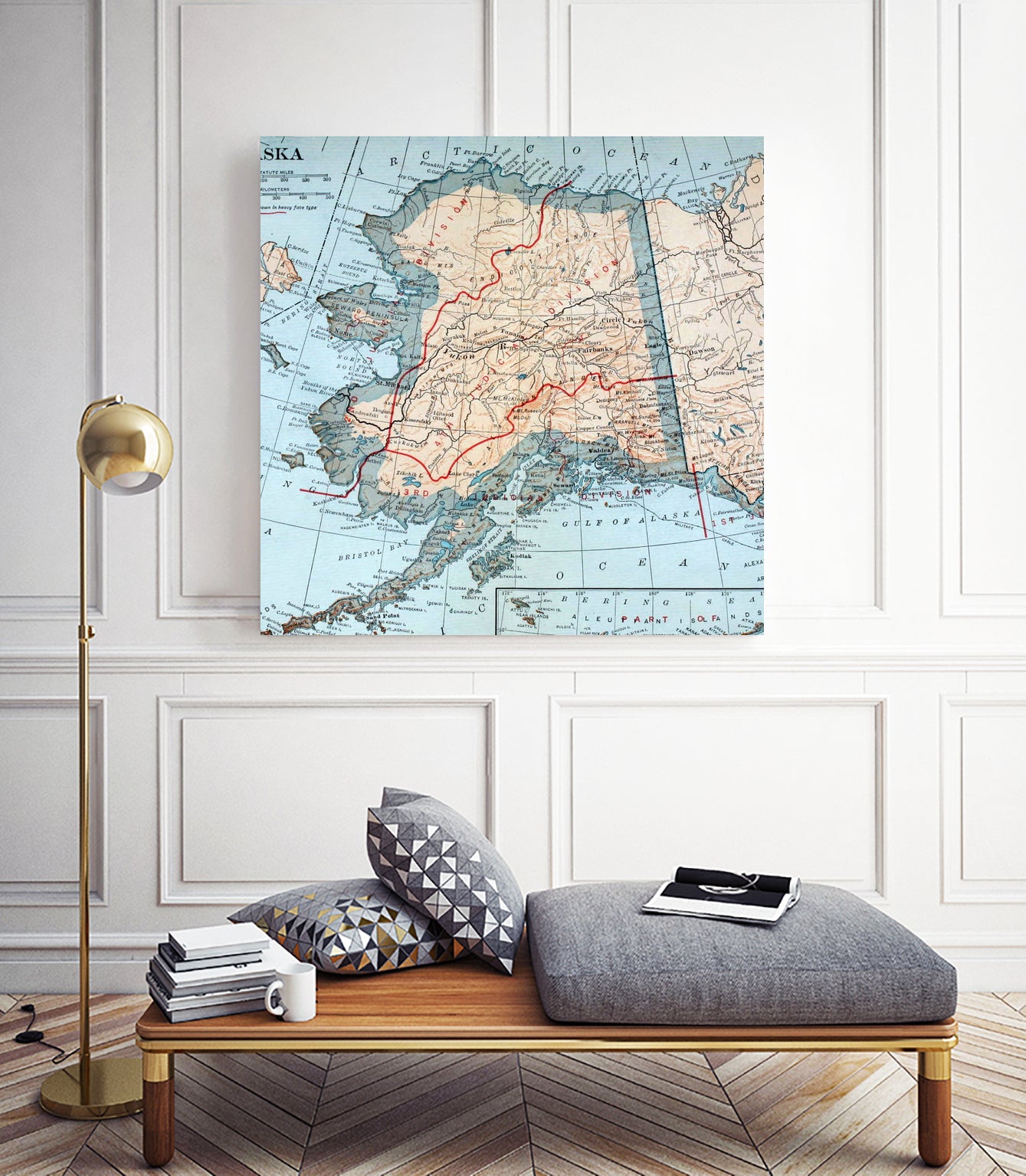 Vintage Map of Alaska (1921) by Adam Shaw on GIANT ART - white photo illustration