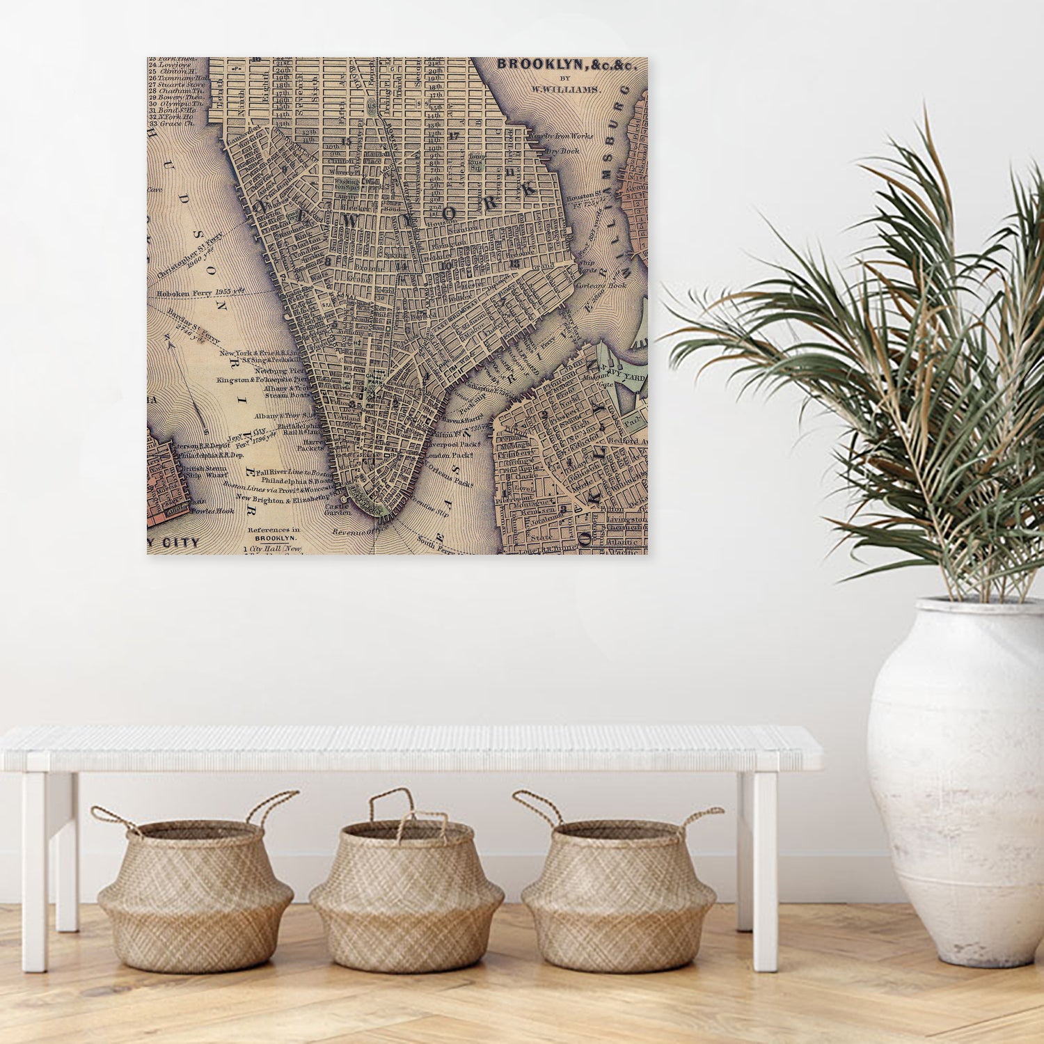 Vintage Map of Lower Manhattan (1847) by Adam Shaw on GIANT ART - white photo illustration