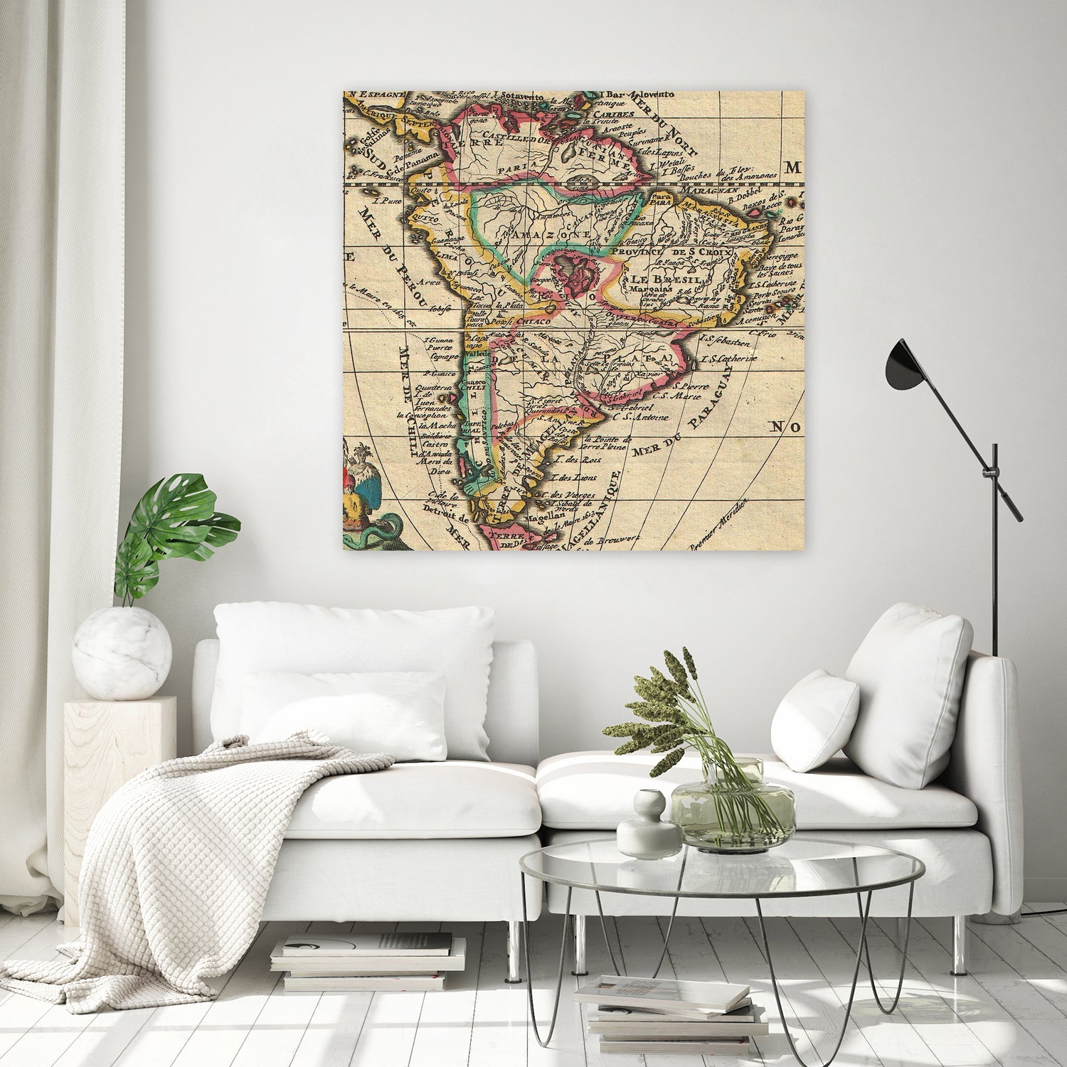 Vintage Map of South America (1747) by Adam Shaw on GIANT ART - white photo illustration