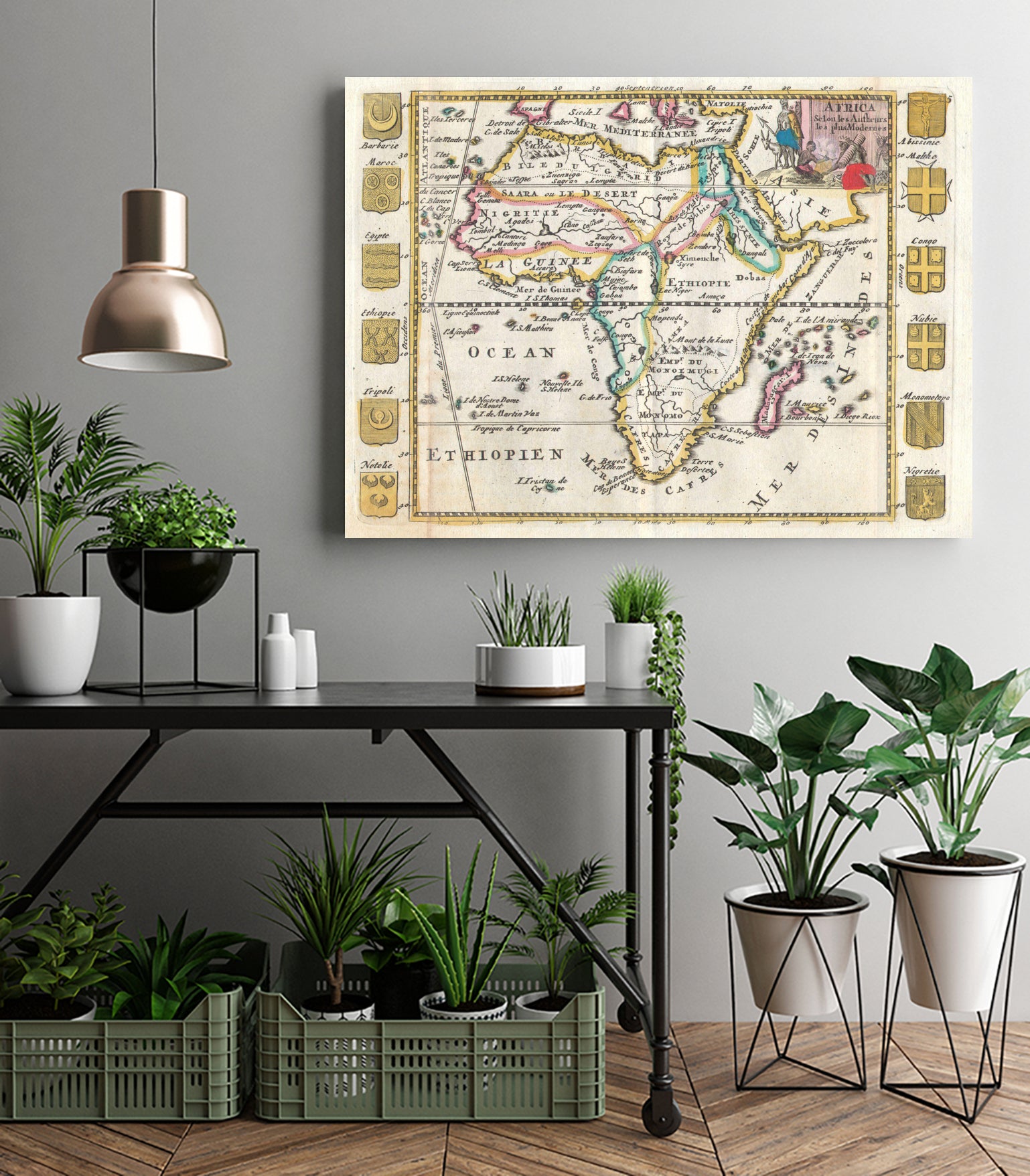 Vintage Map of Africa (1710) by Adam Shaw on GIANT ART - white photo illustration